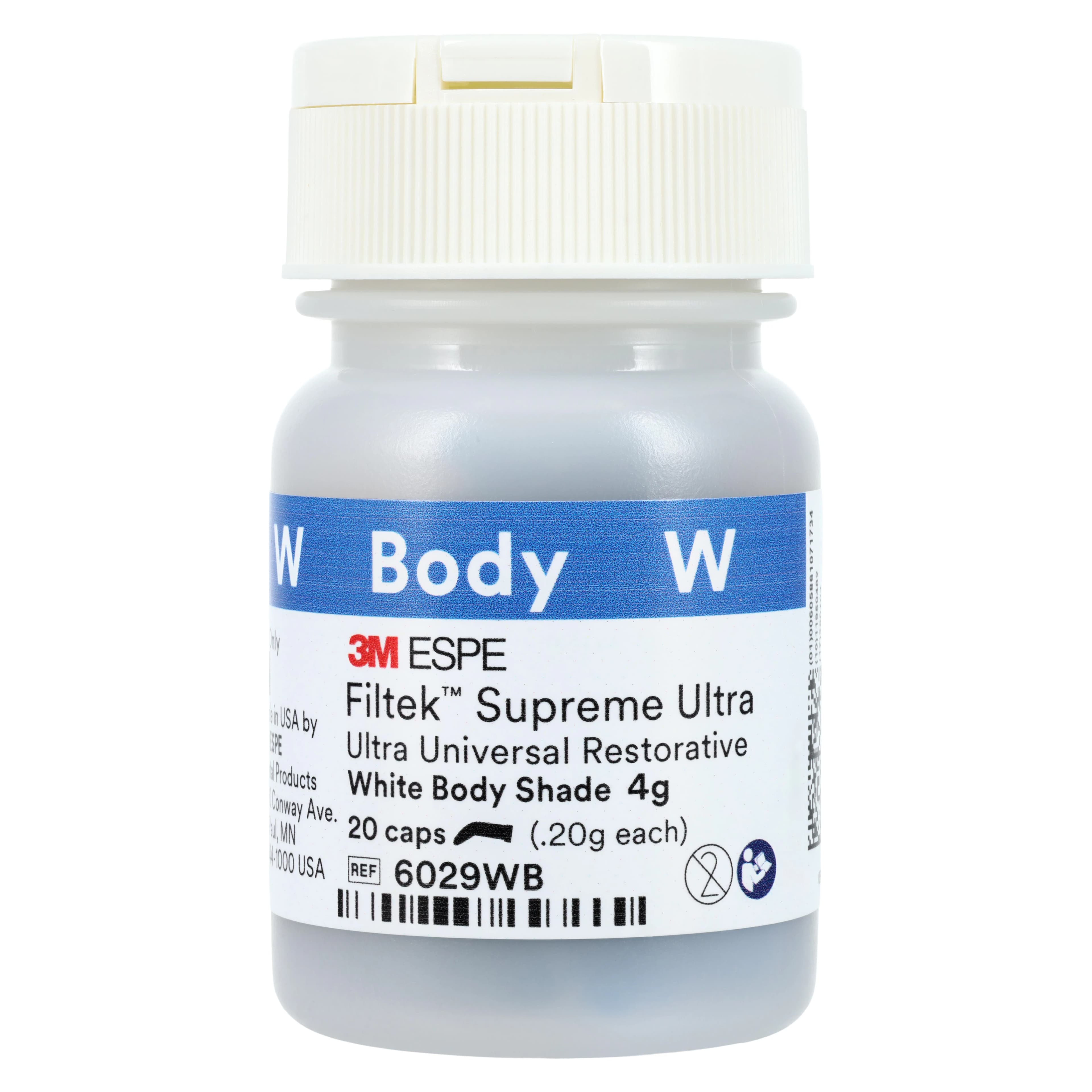 3M Filtek Supreme Ultra Universal Restorative, Capsule Refill, 0.2 g, White Body, 20/Pk, 6029WB thumbnail 3