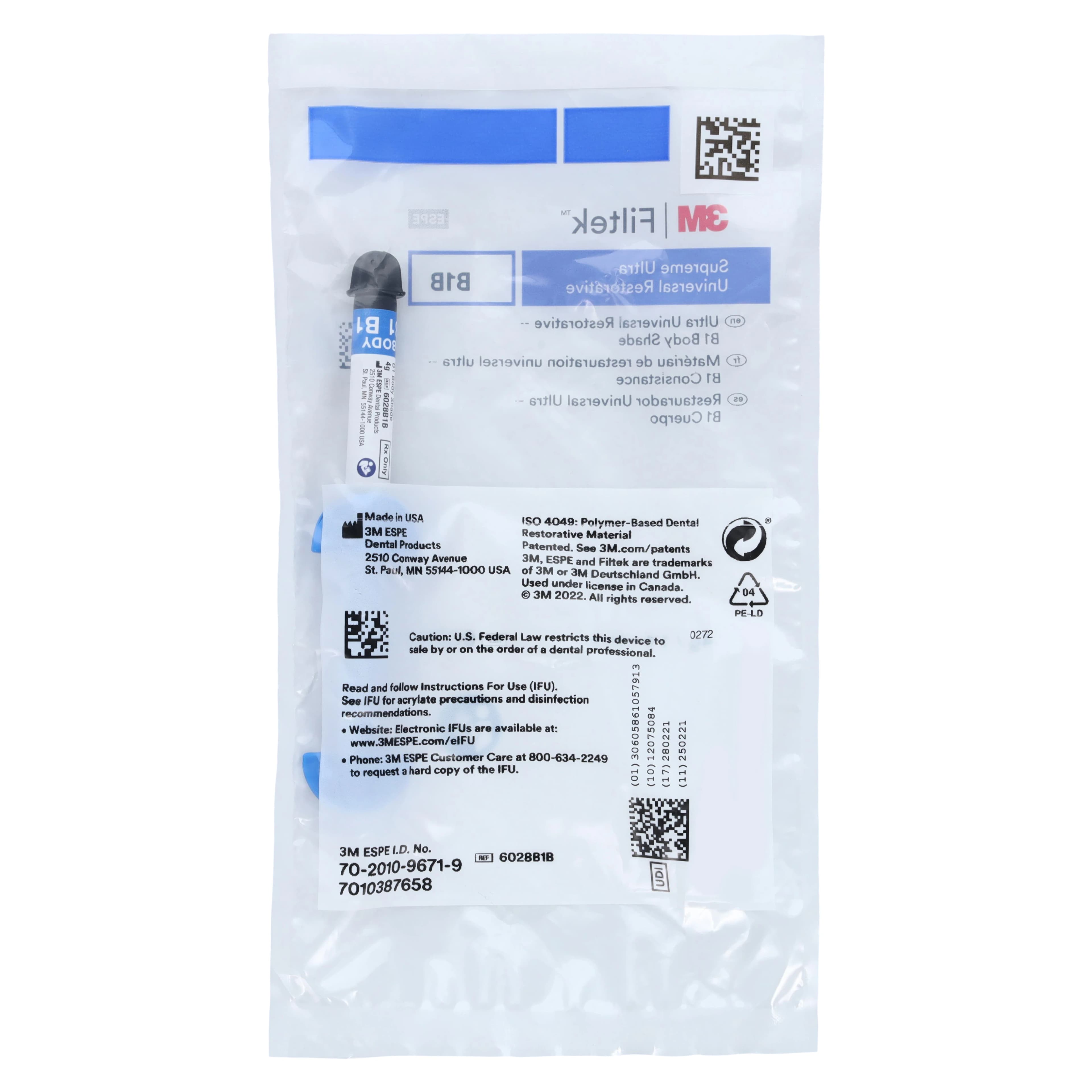 3M Filtek Supreme Ultra Universal Restorative, B1 Body Shade, 4g Syringe Refill, 6028B1B thumbnail 4