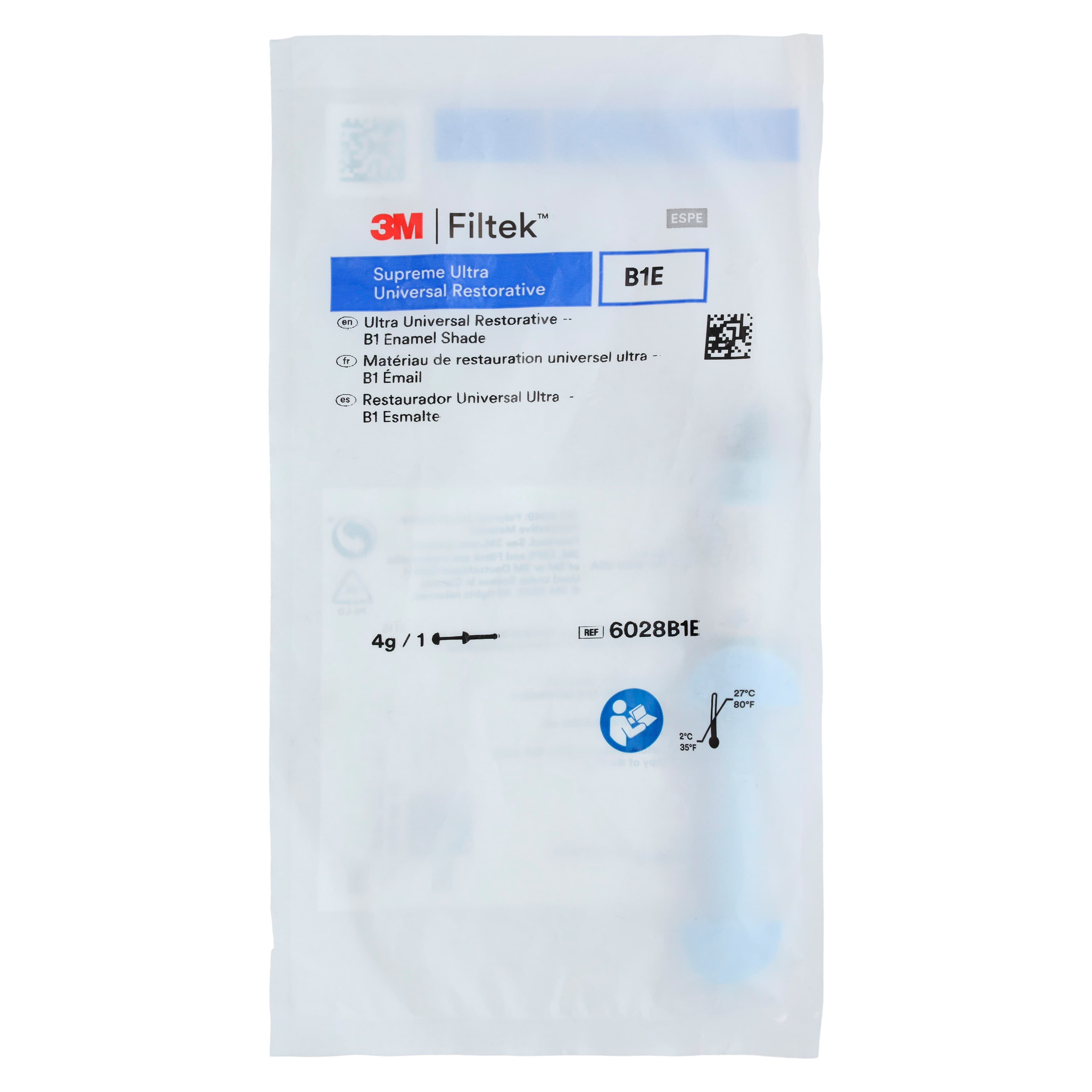 3M Filtek Supreme Ultra Universal Restorative Syringe Refill, Enamel Shade B1E, 4 g, 6028B1E thumbnail 4
