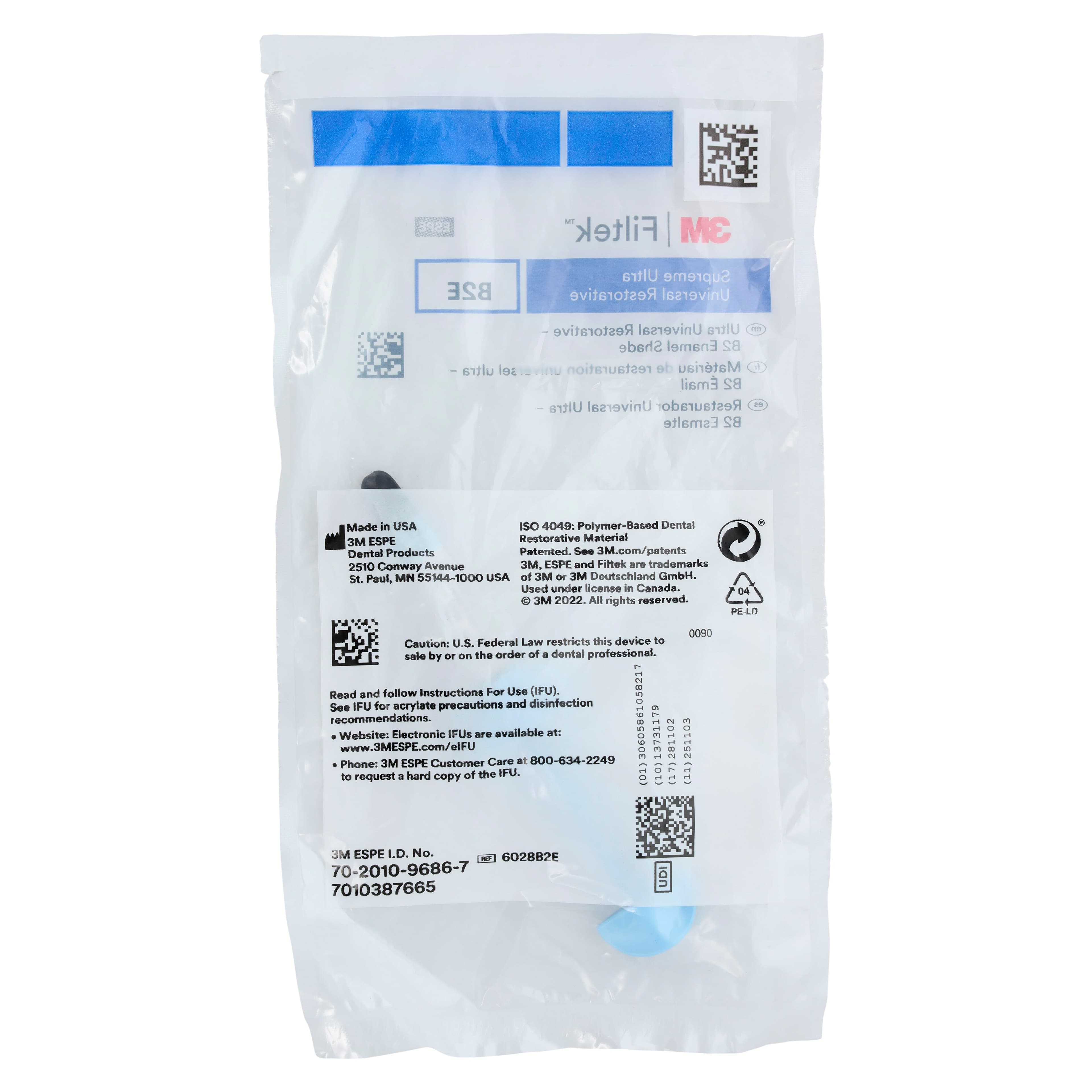 3M Filtek Supreme Ultra Universal Restorative Syringe Refill, Enamel Shade B2E, 4 g, 6028B2E thumbnail 4