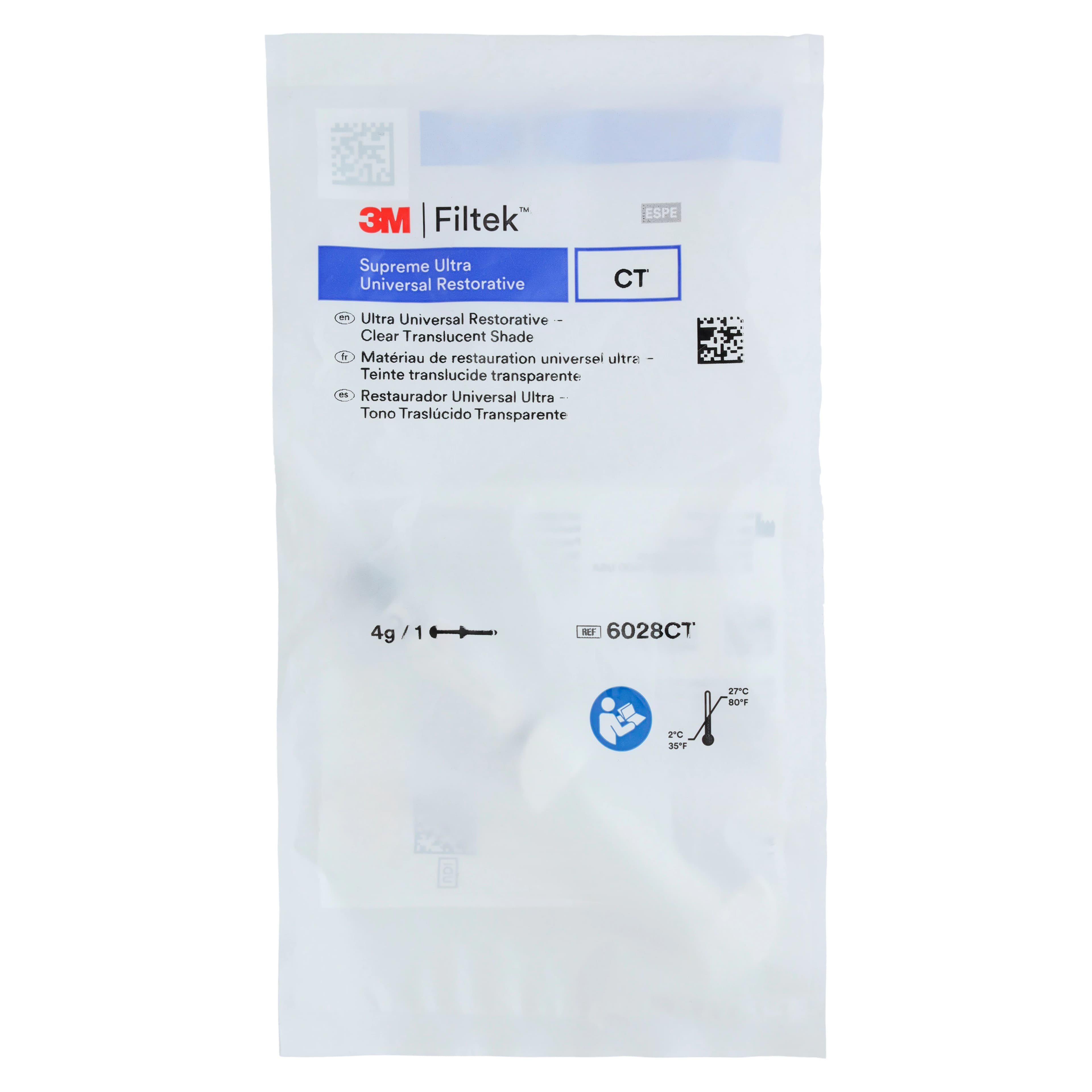 3M Filtek Supreme Ultra Universal Composite, Clear Translucent, 4g Syringe Refill thumbnail 4