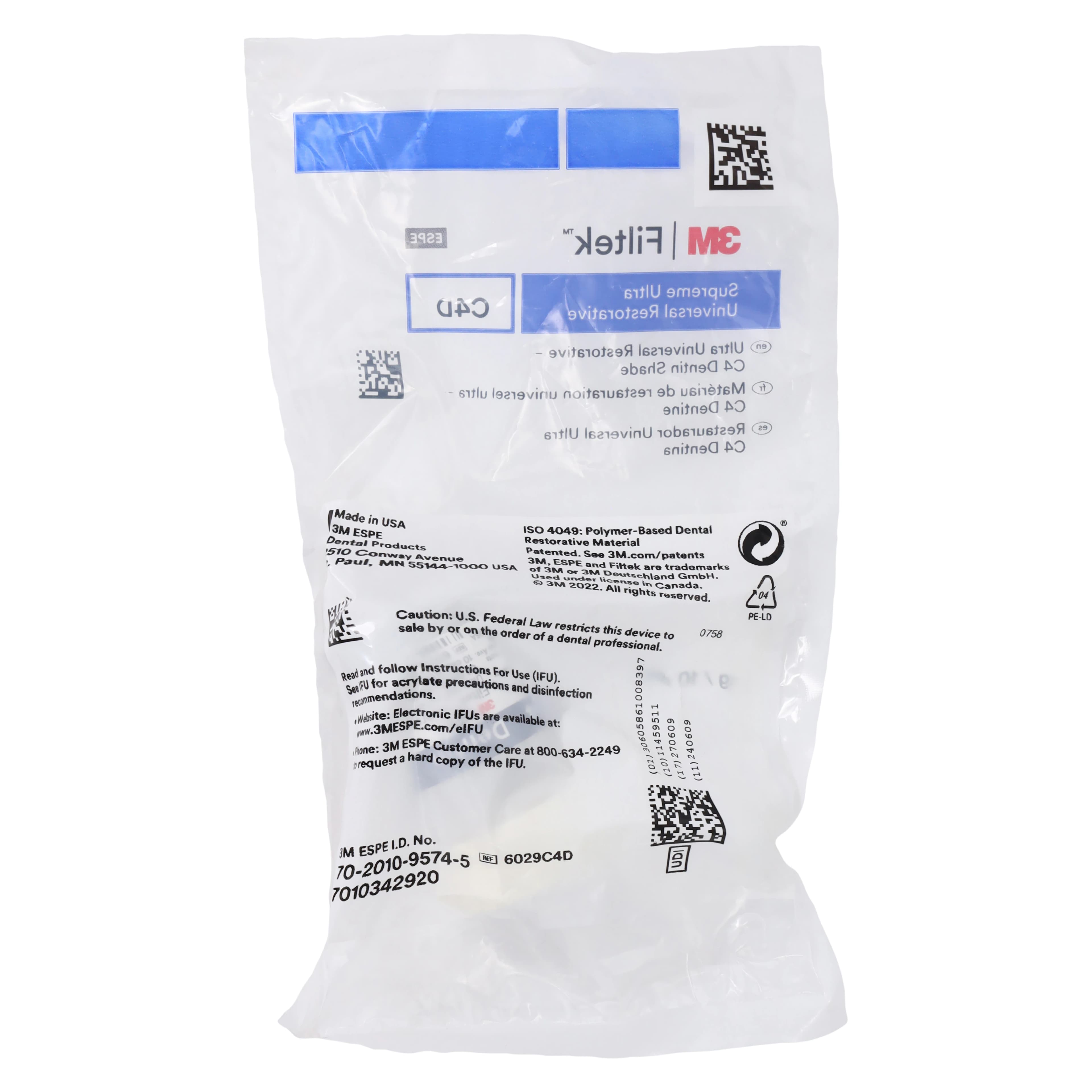3M Filtek Supreme Ultra Universal Restorative Capsules, C4 Dentin Shade, 0.2 g, 10/Pack, 6029C4D thumbnail 6
