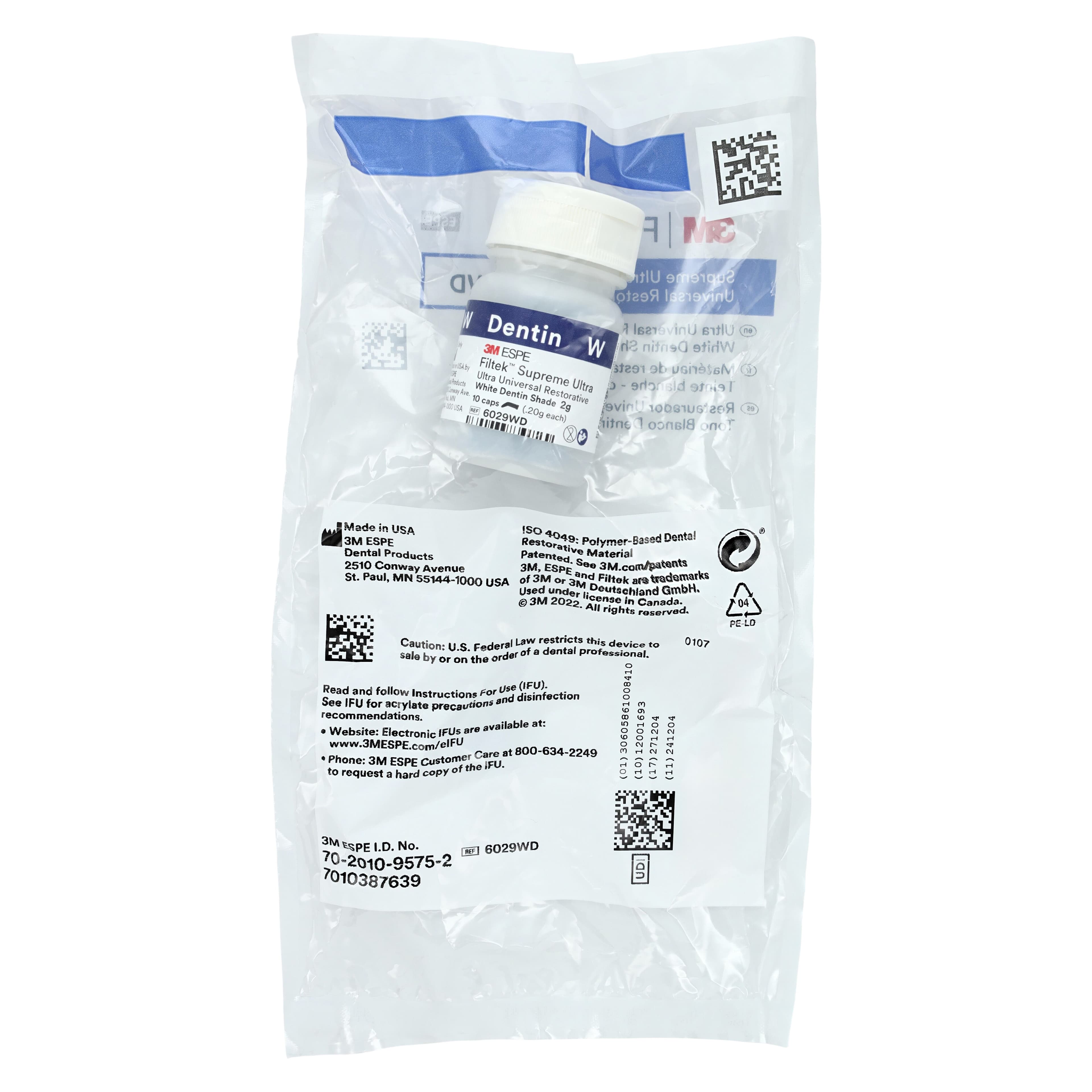 3M Filtek Supreme Ultra Universal Restorative, White Dentin (WD), 0.2 g Capsules, 10/Pack, 6029WD thumbnail 6