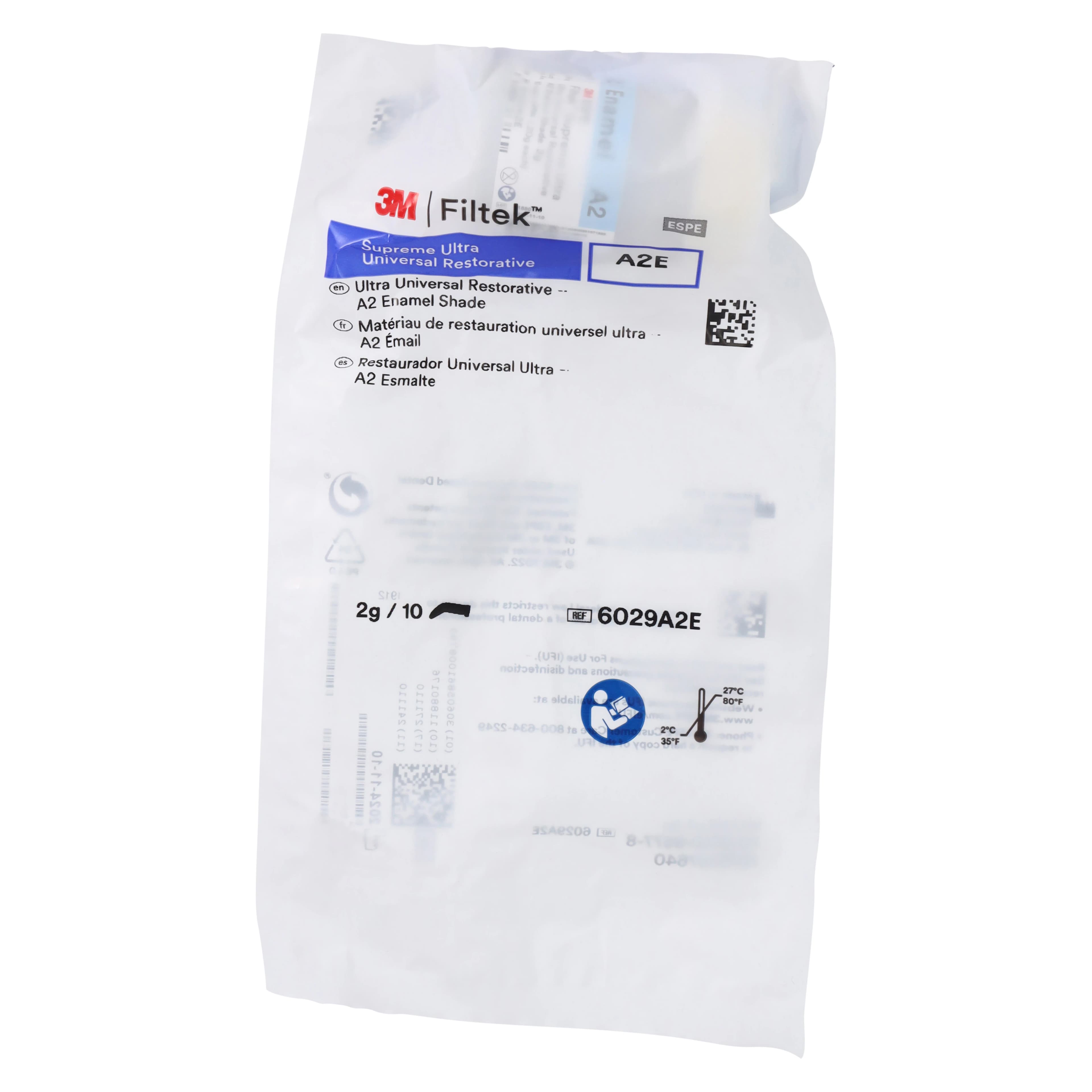 3M Filtek Supreme Ultra Universal Restorative Capsule Refill, A2 Enamel, 0.2 g, 10/Pk, 6029A2E thumbnail 5
