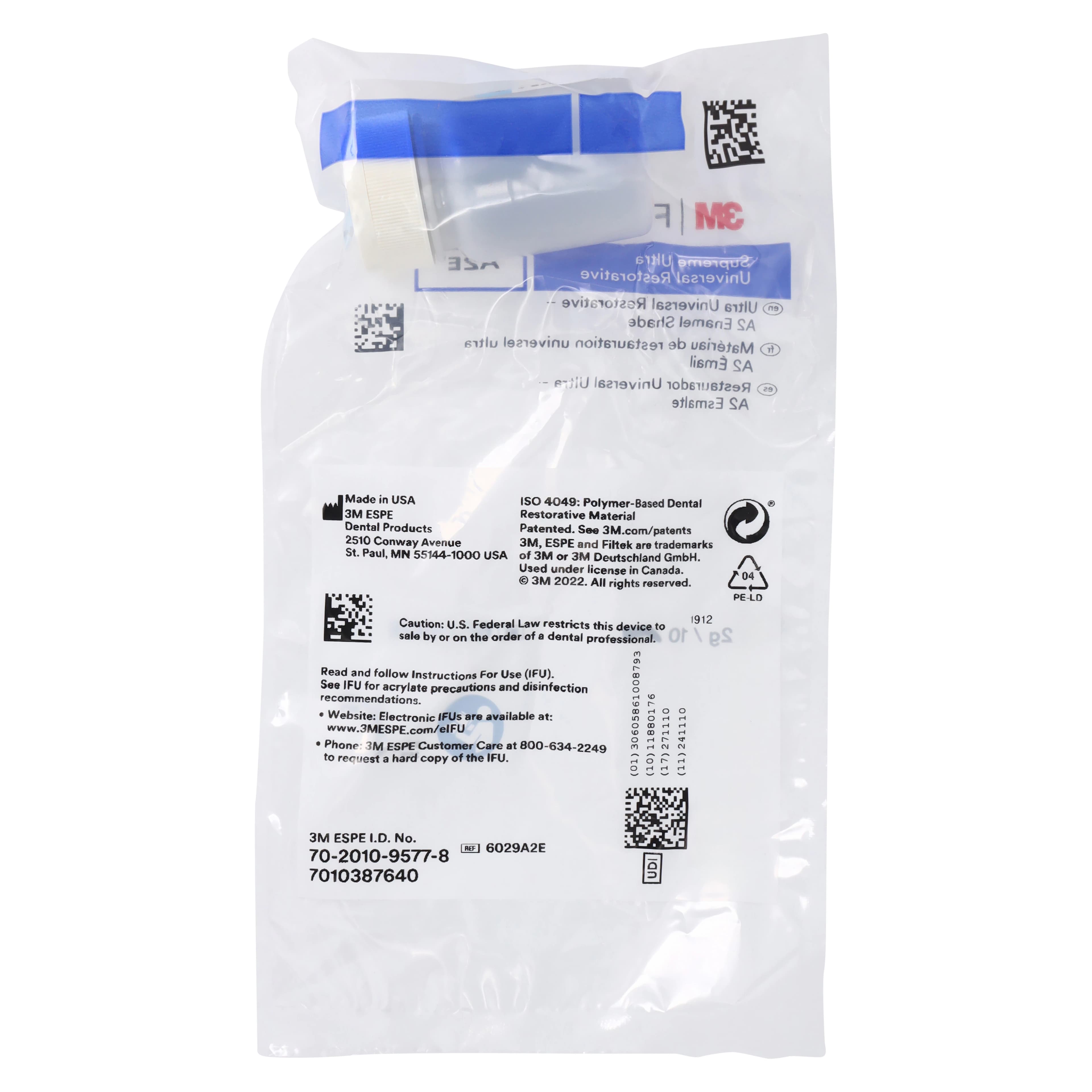3M Filtek Supreme Ultra Universal Restorative Capsule Refill, A2 Enamel, 0.2 g, 10/Pk, 6029A2E thumbnail 6