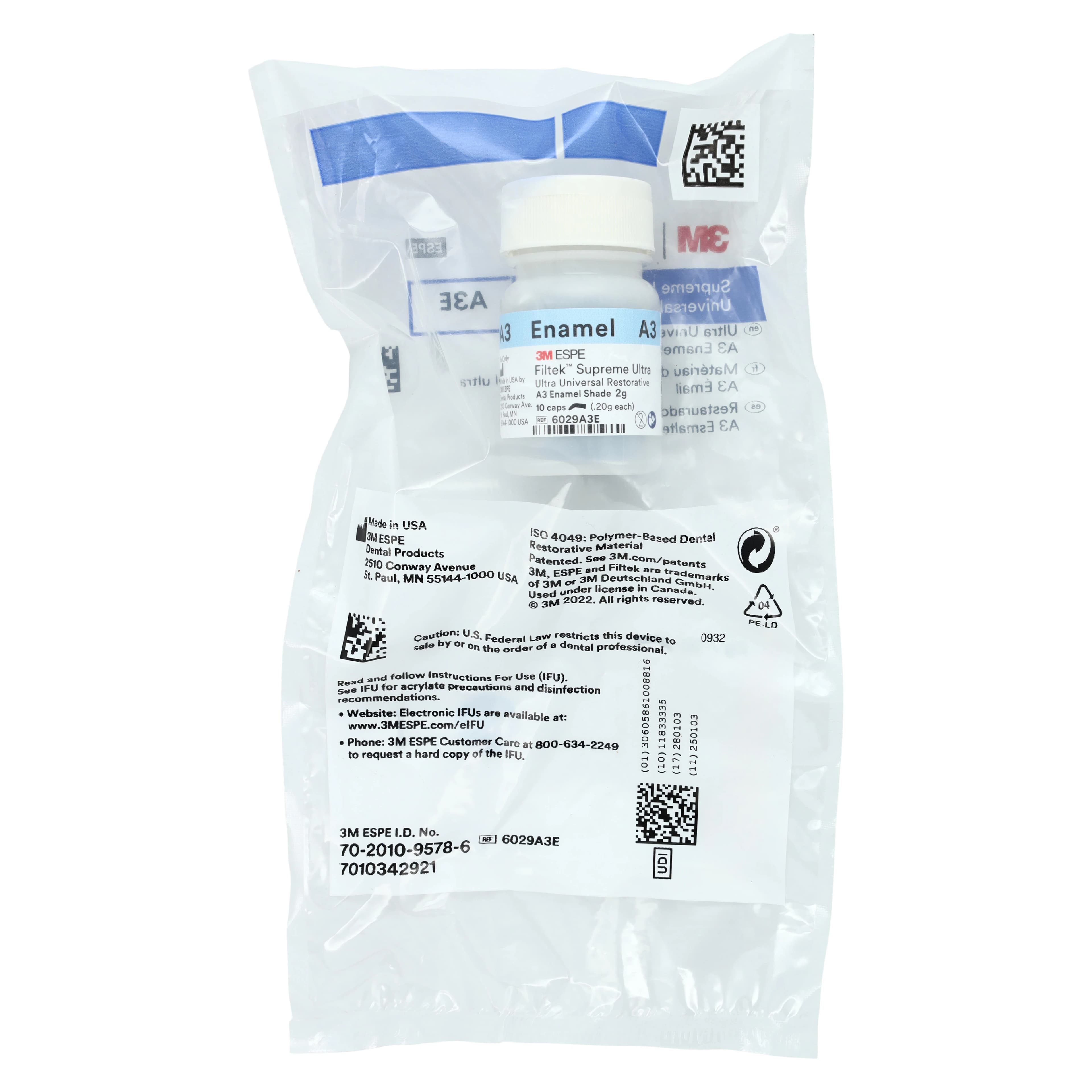 3M Filtek Supreme Ultra Universal Restorative Capsule Refill, A3 Enamel, 0.2 g, 10/Pk, 6029A3E thumbnail 6