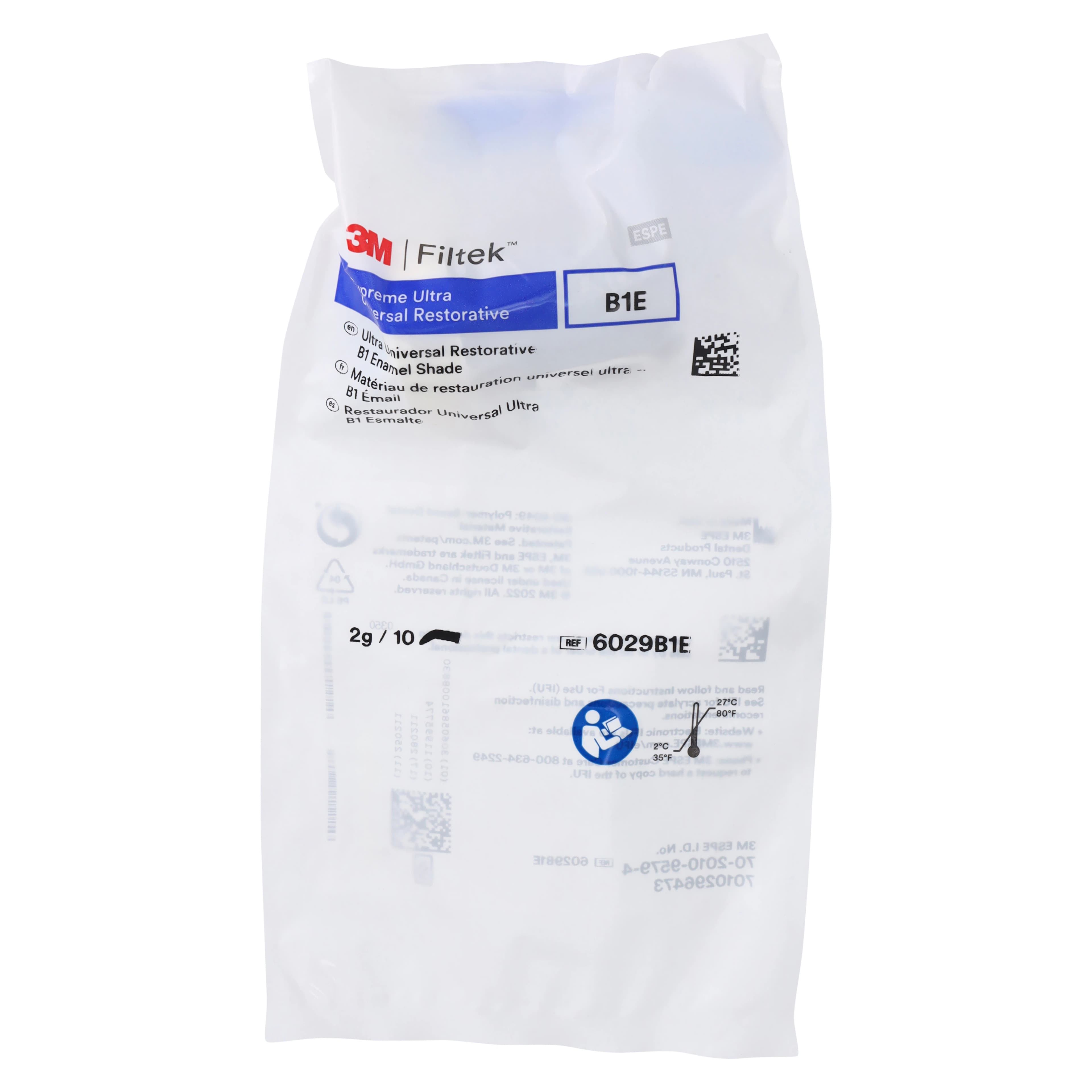 3M Filtek Supreme Ultra Universal Restorative Capsules, B1 Enamel, 0.2 g, 10/Pk, 6029B1E thumbnail 5