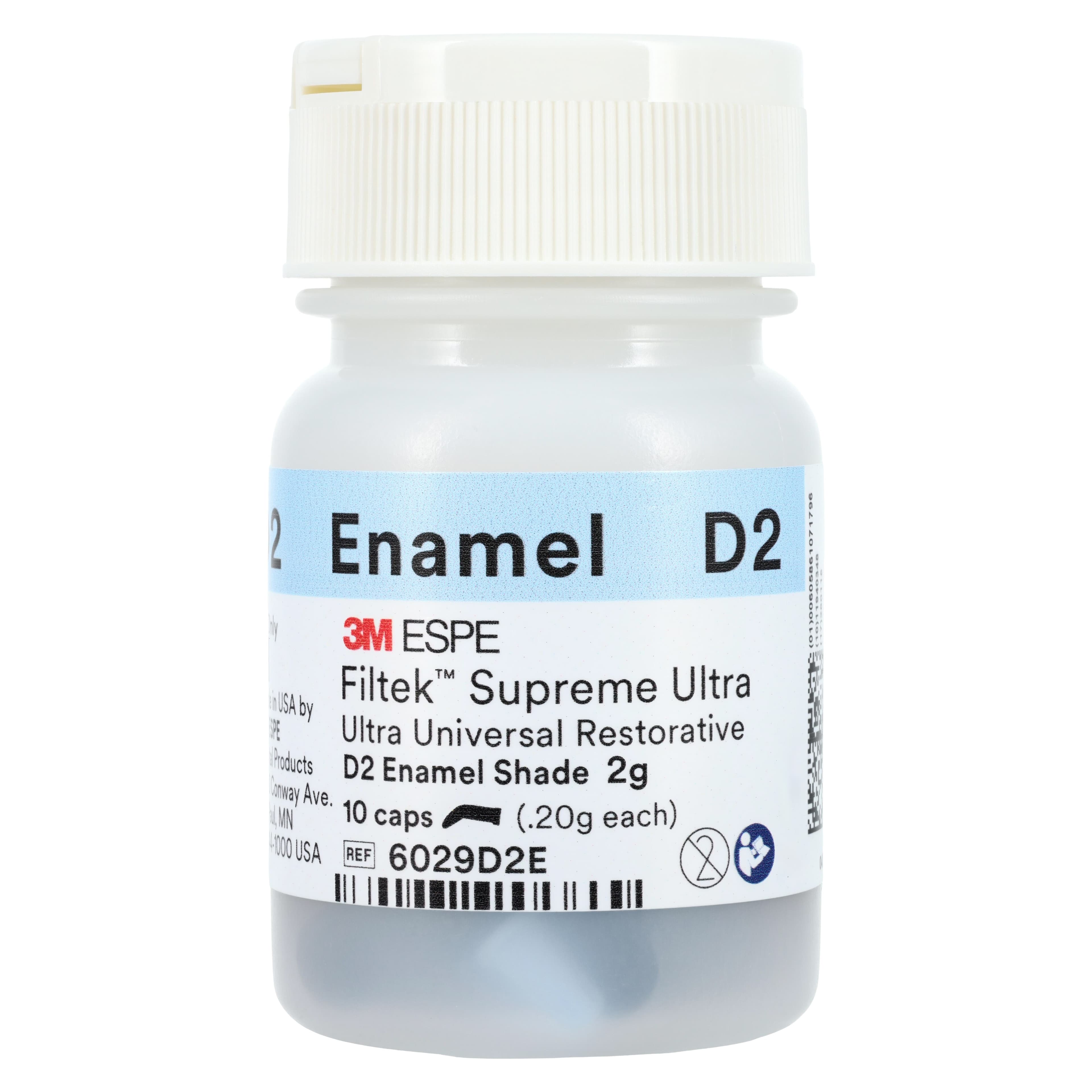 3M Filtek Supreme Ultra Universal Restorative Capsules, D2 Enamel Shade, 0.2 g, 10/Box, 6029D2E thumbnail 3