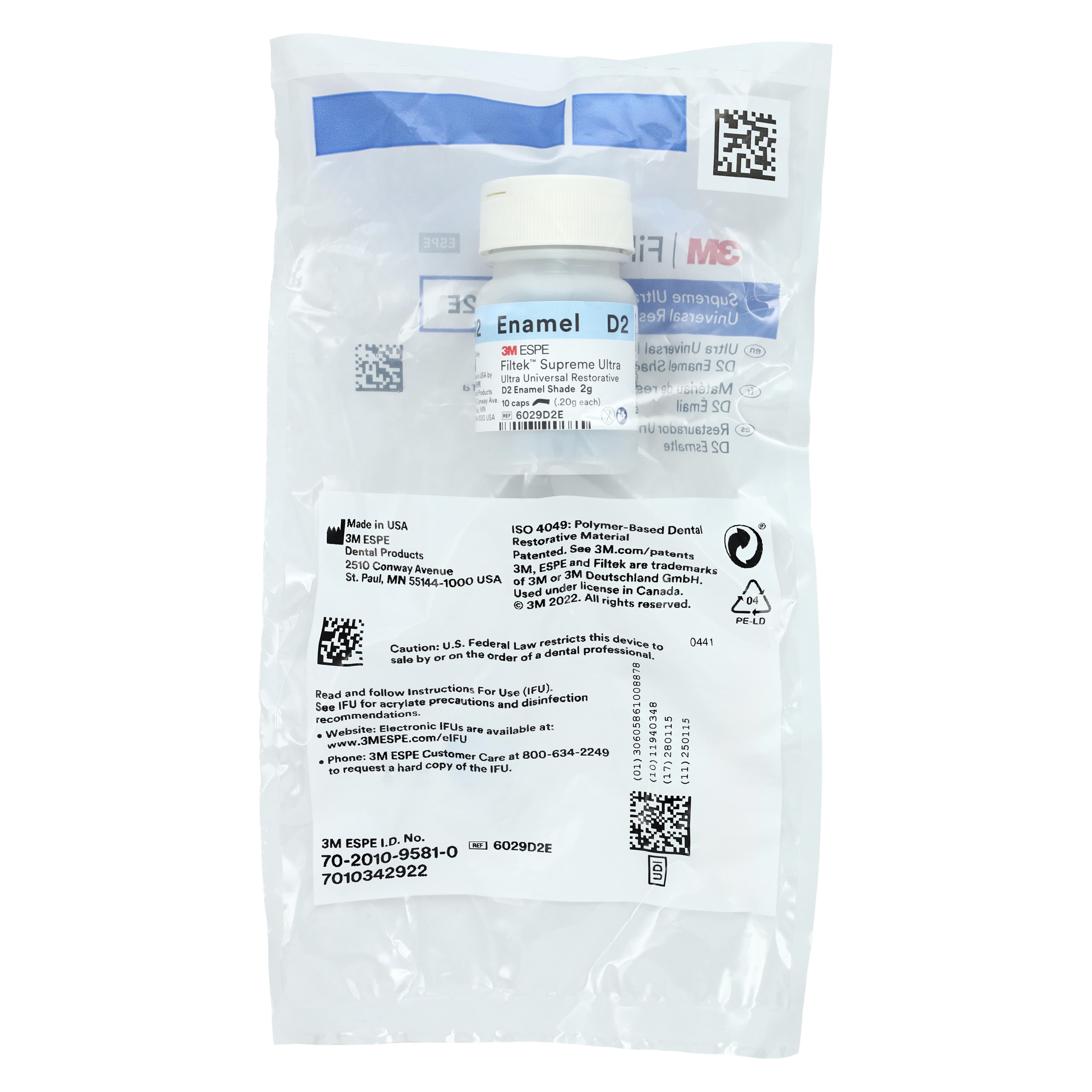 3M Filtek Supreme Ultra Universal Restorative Capsules, D2 Enamel Shade, 0.2 g, 10/Box, 6029D2E thumbnail 6