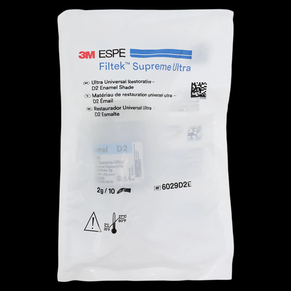 3M Filtek Supreme Ultra Universal Restorative Capsules, D2 Enamel Shade, 0.2 g, 10/Box, 6029D2E - Filtek Supreme Ultra Universal Capsules D2 Enamel 10Pk - Image 1