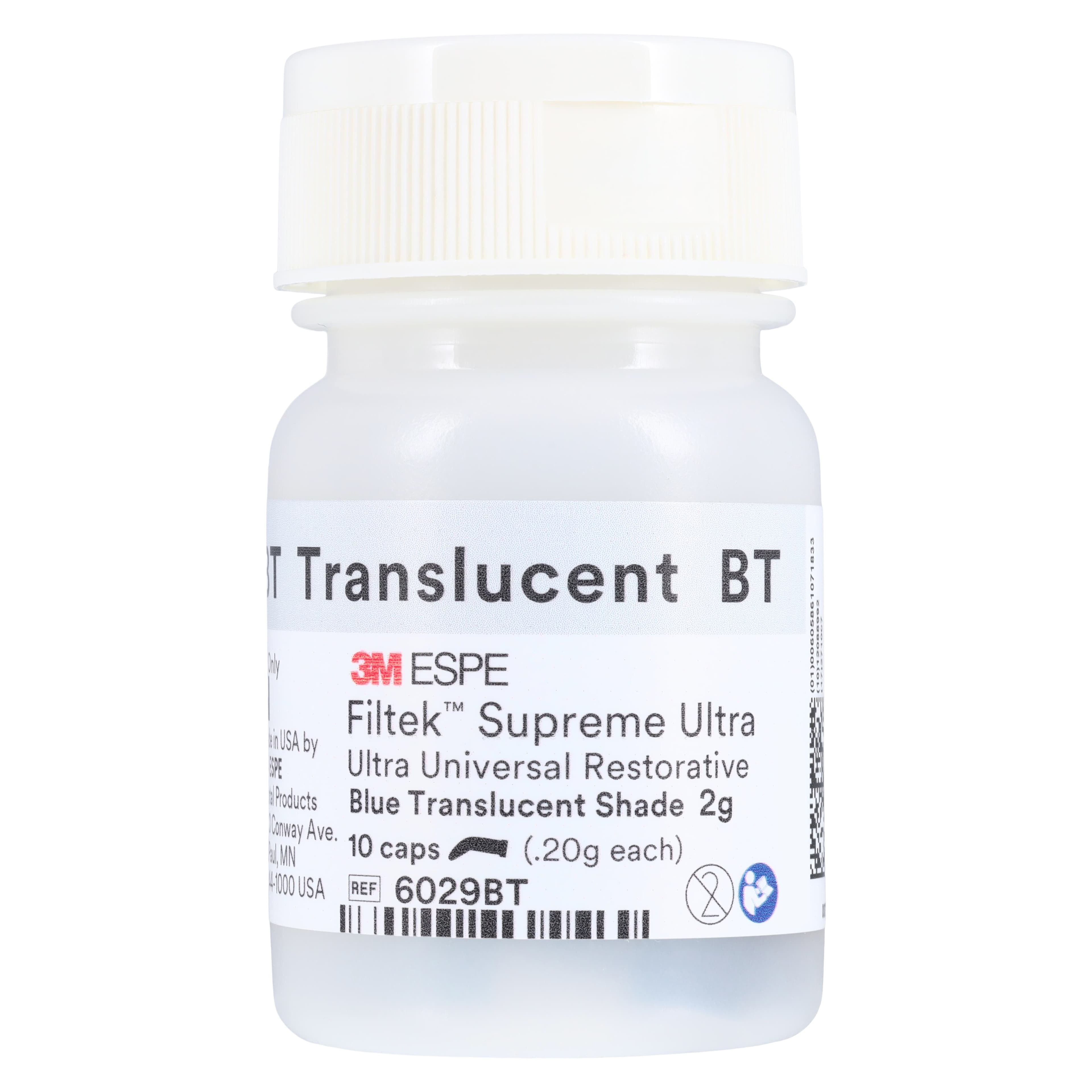 3M (Solventum) Filtek Supreme Ultra Universal Restorative, Blue Translucent, 0.2 g Capsules, 10/Pk, 6029BT thumbnail 3