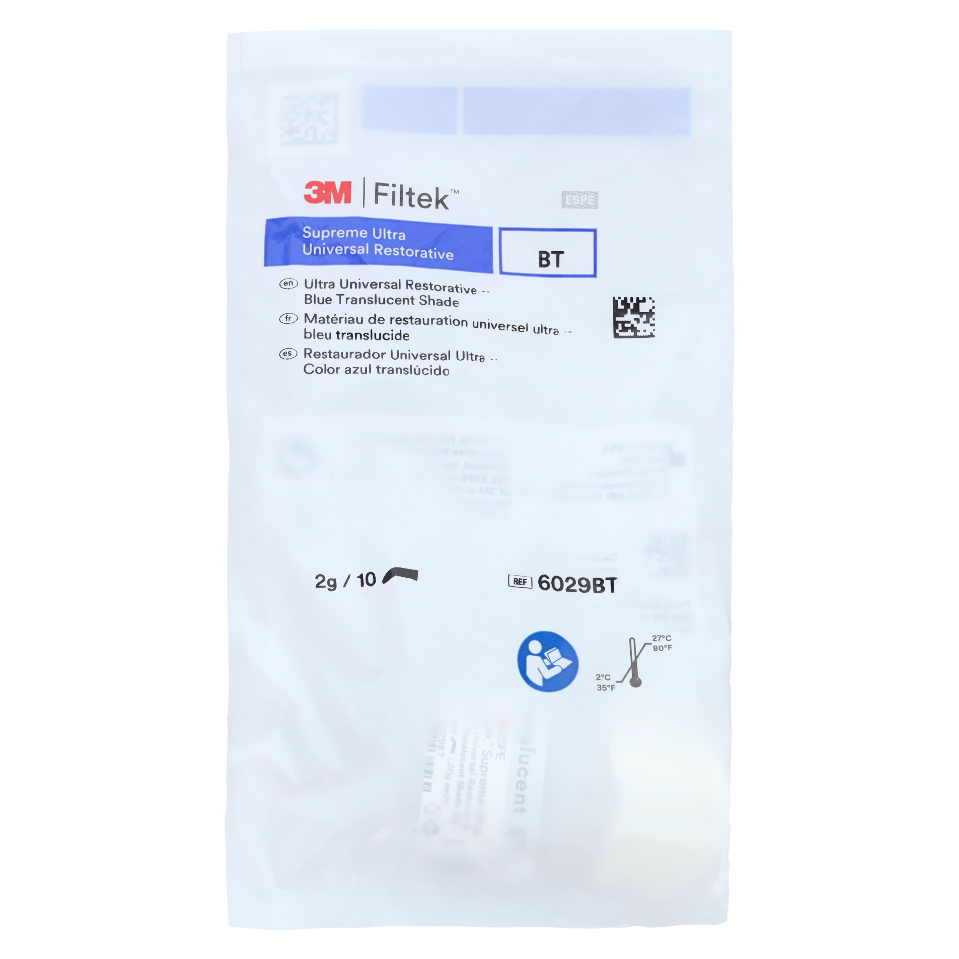 3M (Solventum) Filtek Supreme Ultra Universal Restorative, Blue Translucent, 0.2 g Capsules, 10/Pk, 6029BT thumbnail 5
