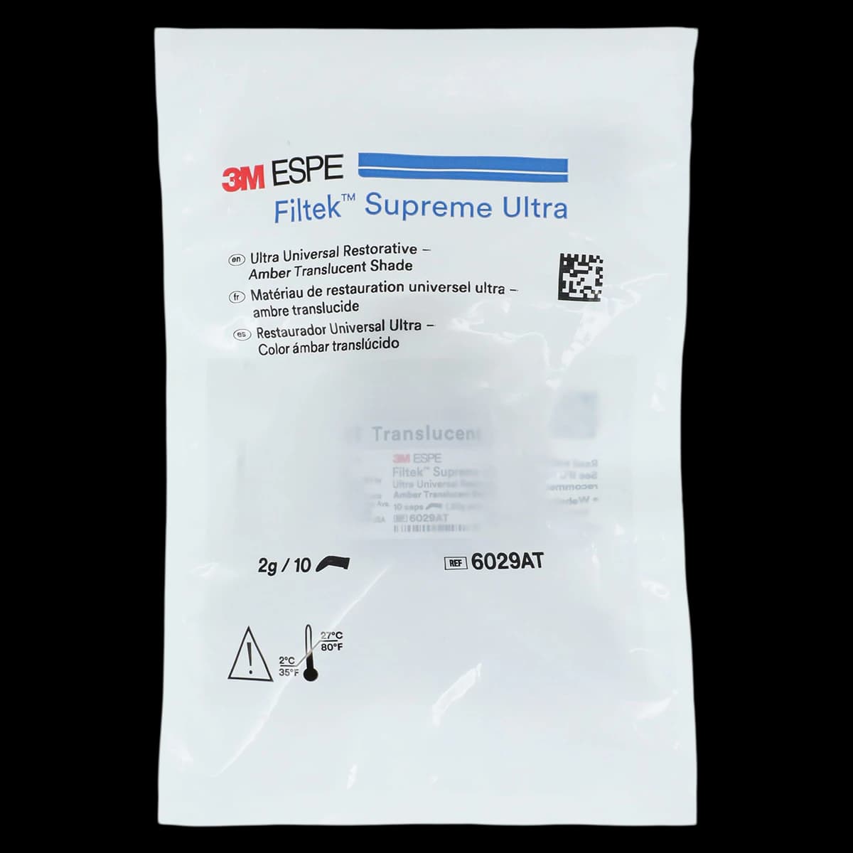 3M (Solventum) Filtek Supreme Ultra Universal Restorative, Amber Translucent, 0.2 g Capsules, 10/Pk, 6029AT - Filtek Supreme Ultra, Capsule Refill, 0.2 g, Amber Translucent, 10/Pk - Image 1