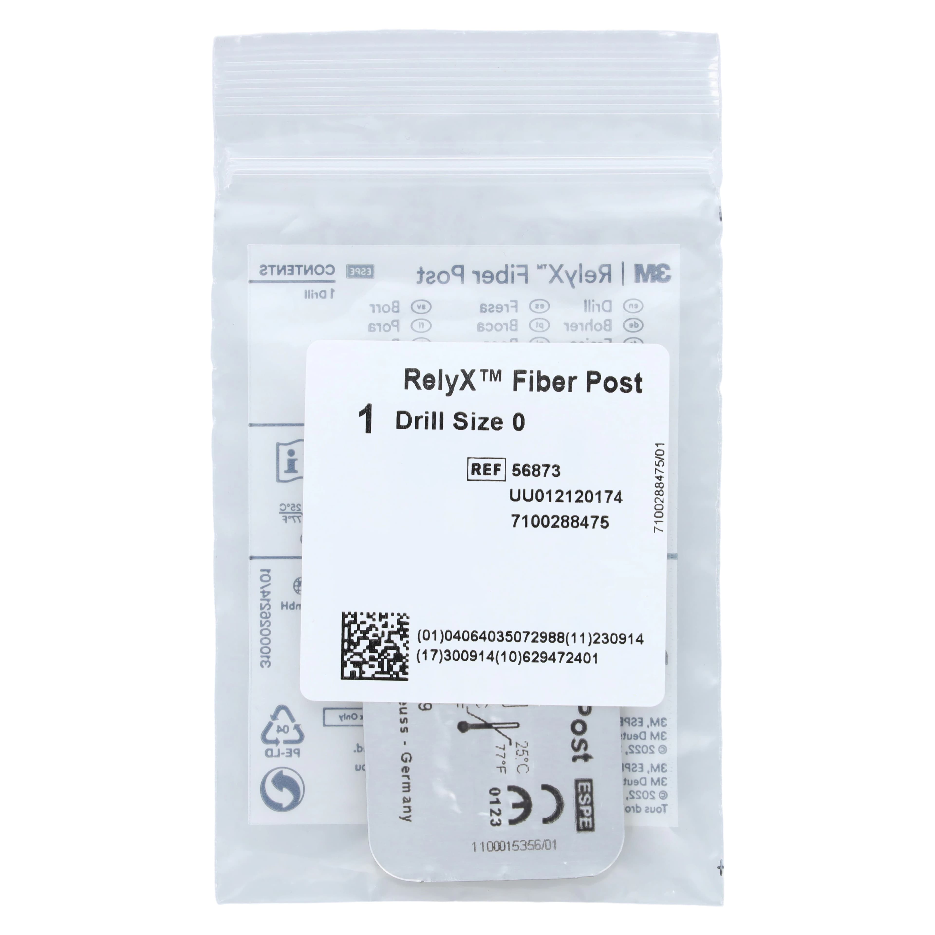 3M RelyX Fiber Post Drill Refill, Size 0, 1.1 mm Diameter, White, 1/Pk, 56873 thumbnail 5