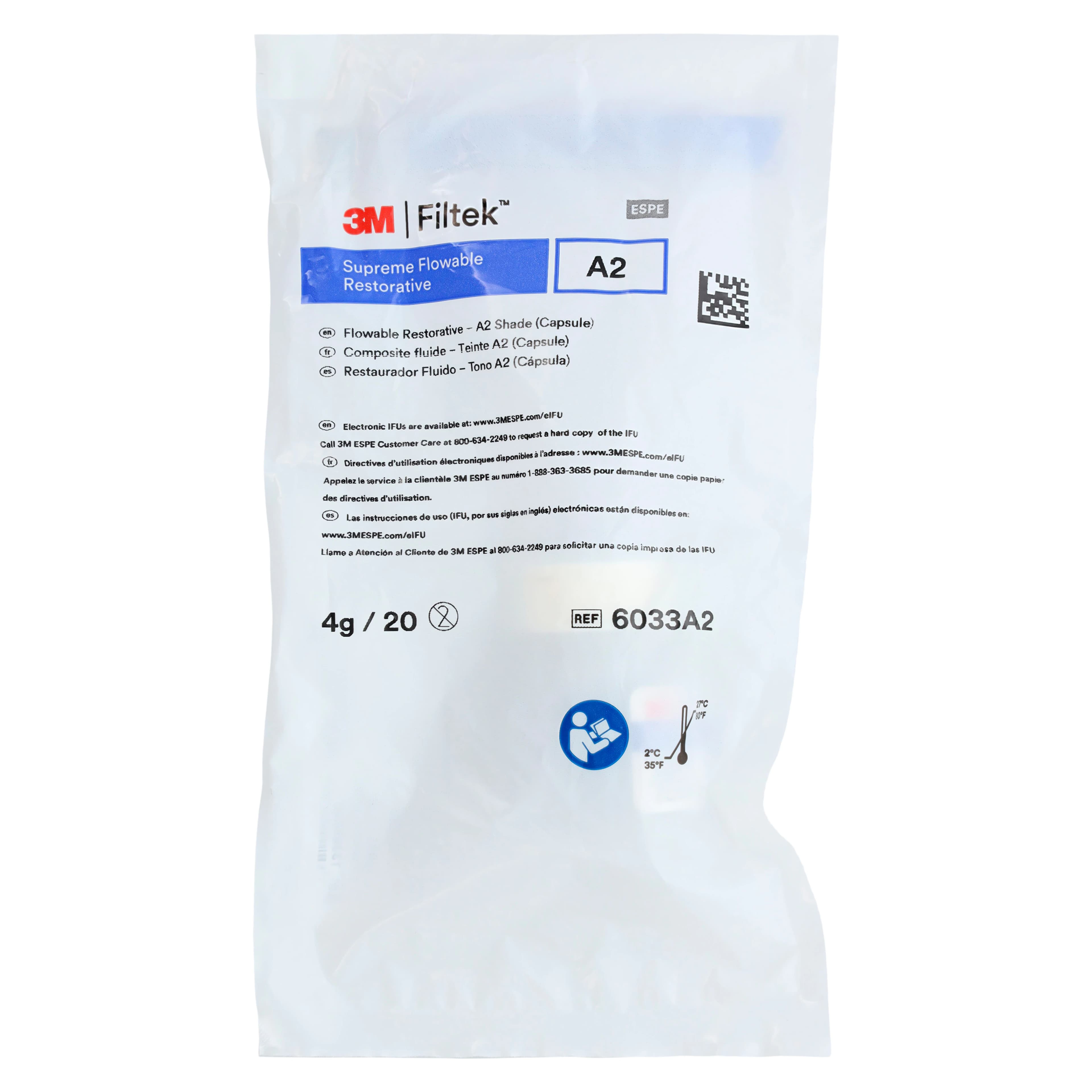 Filtek Supreme Ultra Flowable Restorative, Cavifil Capsule Refill, 0.2 g, Shade A2, 20/Pk, 6033A2 thumbnail 5