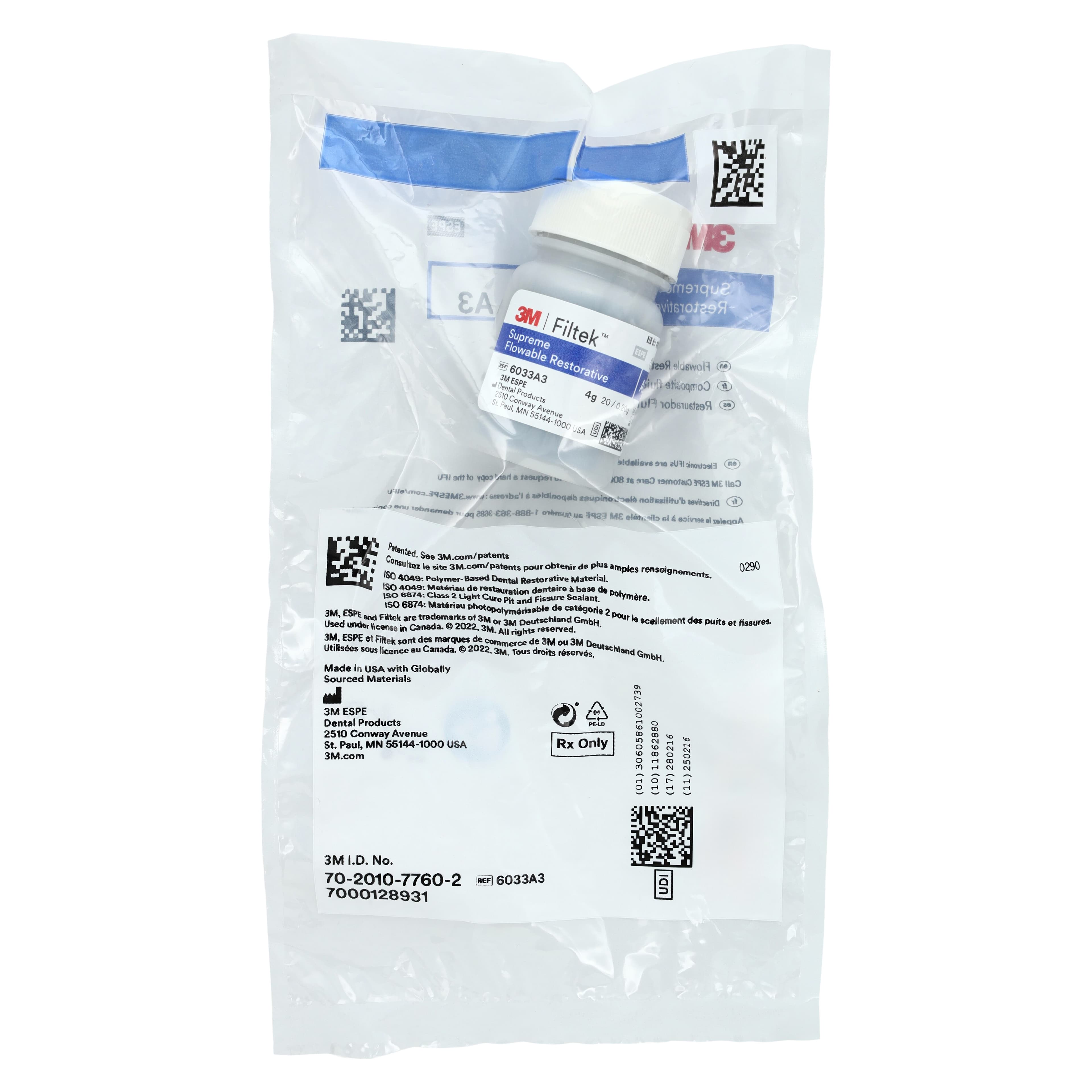 3M Filtek Supreme Ultra Flowable Restorative, Cavifil Capsule Refill, 0.2 g, Shade A3, 20/Pk, 6033A3 thumbnail 6
