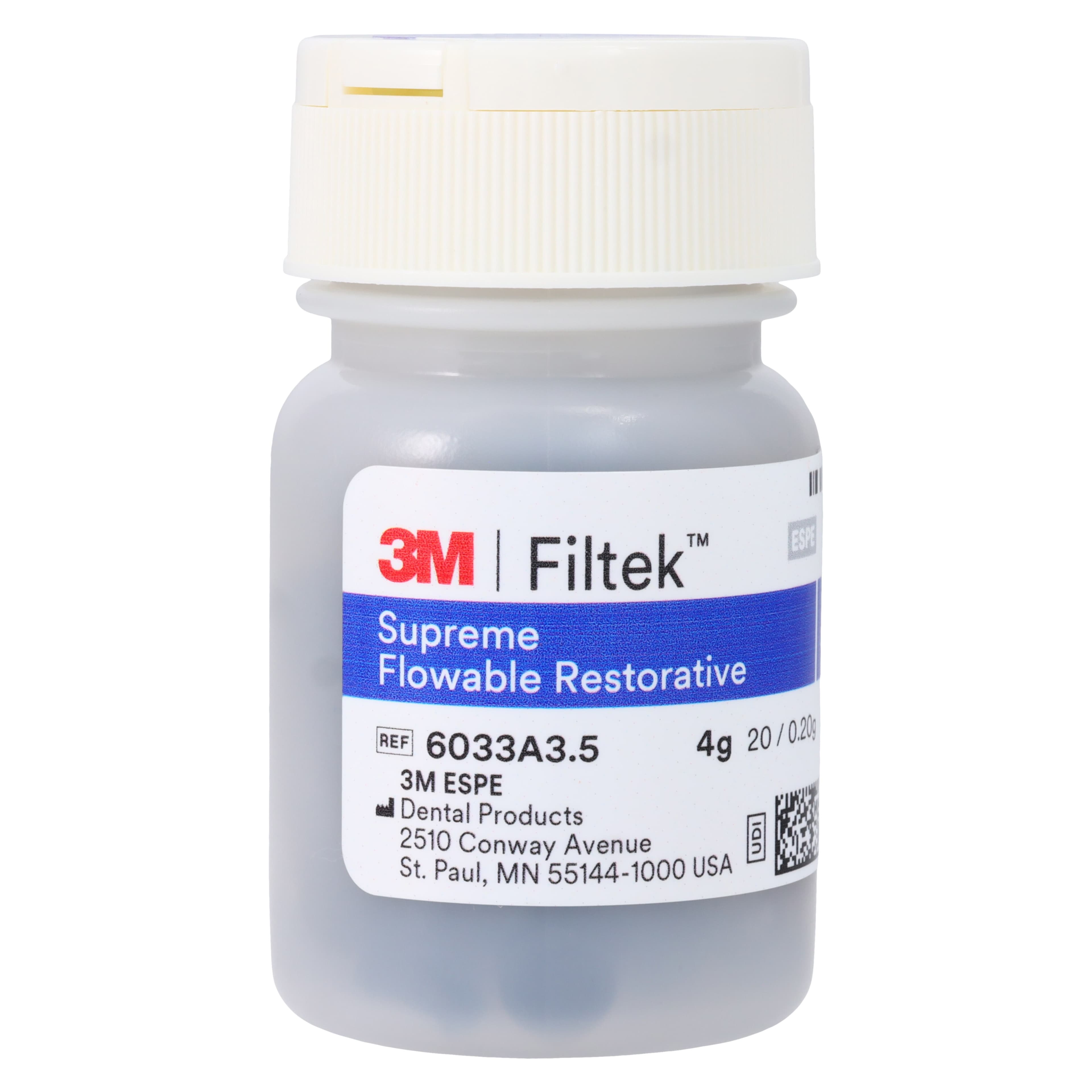 3M Filtek Supreme Ultra Flowable Restorative, Cavifil Refill, 0.2 g, Shade A3.5, 20/Pk, 6033A3.5 thumbnail 3