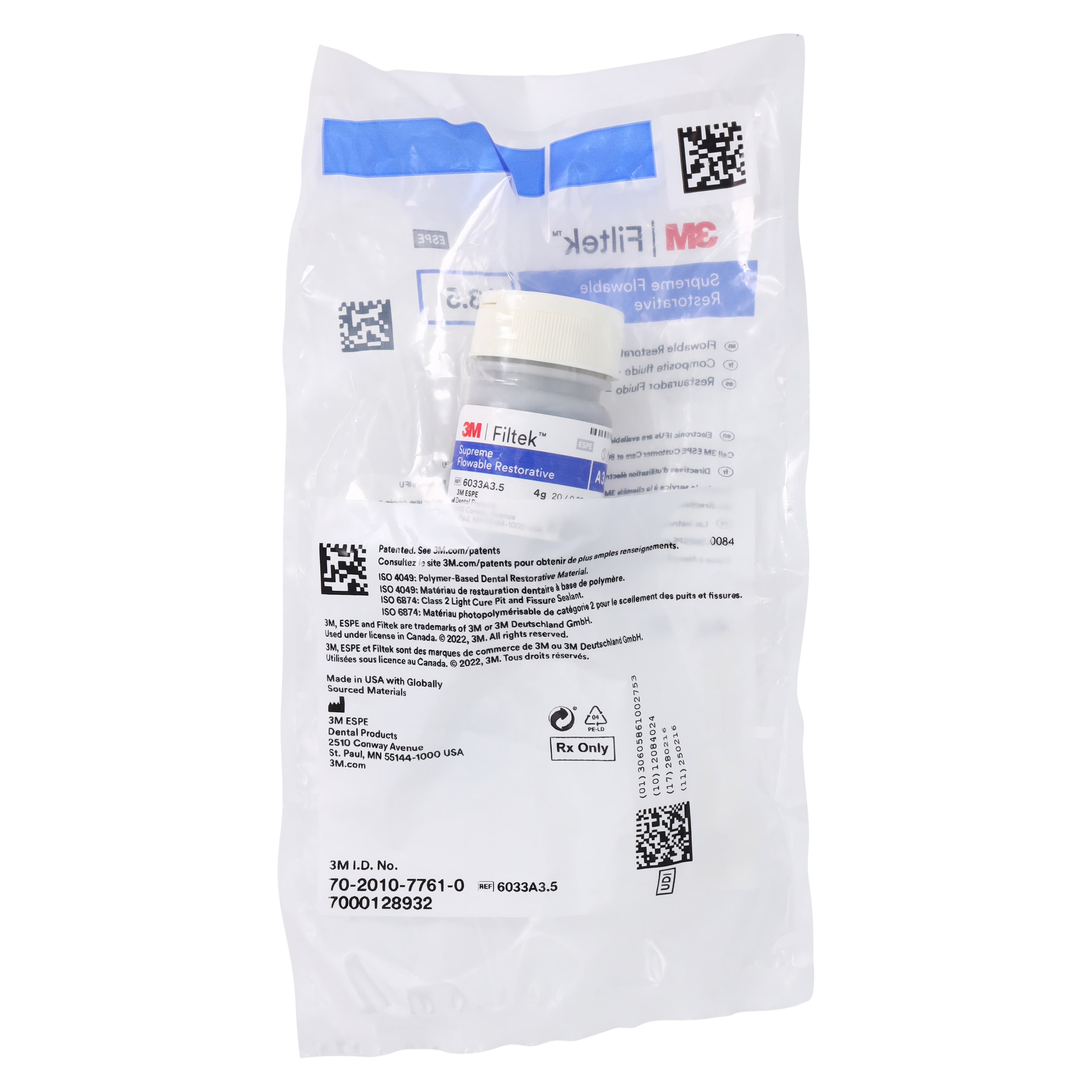 3M Filtek Supreme Ultra Flowable Restorative, Cavifil Refill, 0.2 g, Shade A3.5, 20/Pk, 6033A3.5 thumbnail 6
