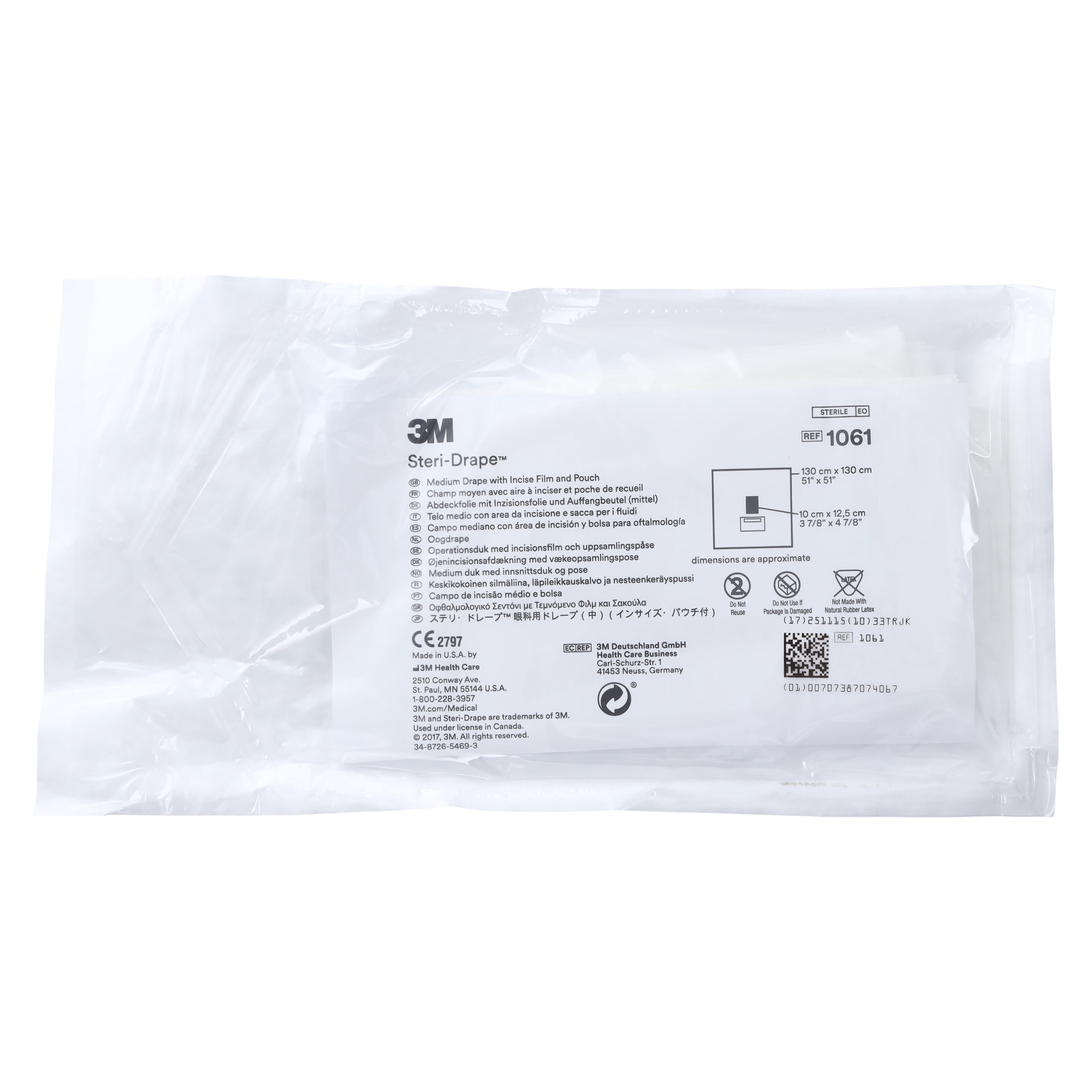 3M Steri-Drape Ophthalmic Incise Drape, 51x51" Sterile, Fenestrated, 1 Each thumbnail 2