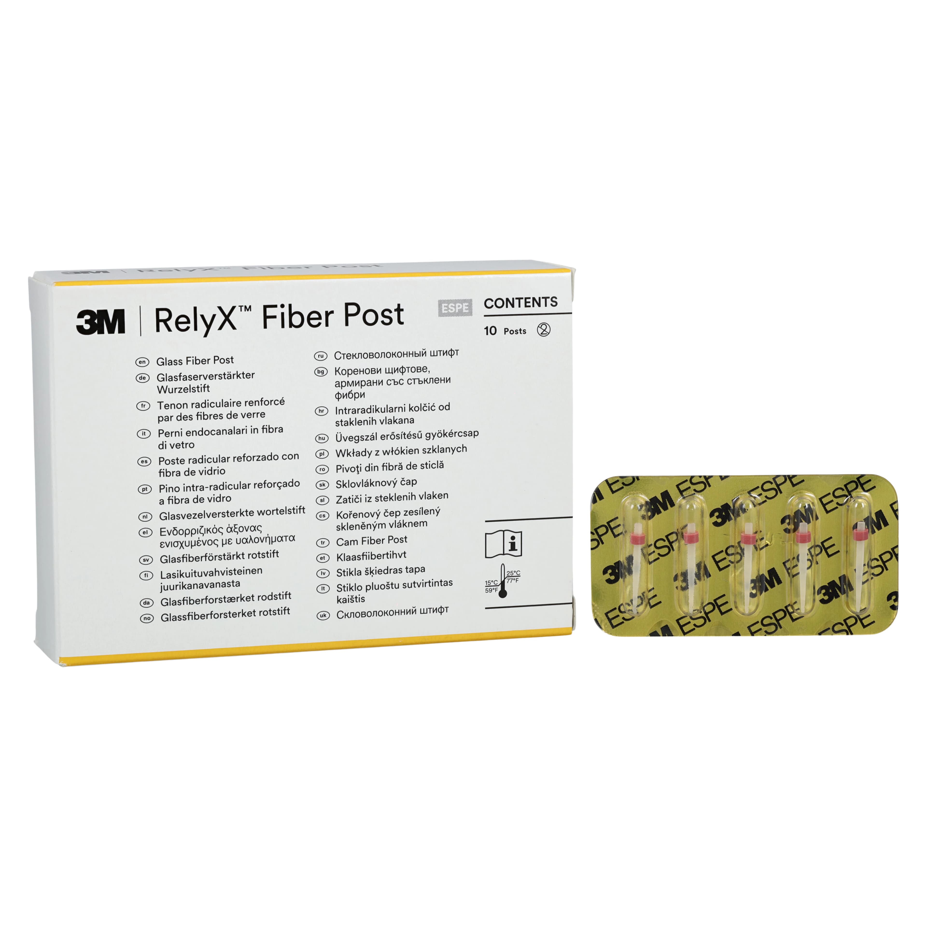 3M RelyX Fiber Post Refill, Size 2, 1.6 mm Diameter, Red, 10/Pk, 56862 - RelyX Fiber Post Refill Size 2 Red 10Pk - Image 1