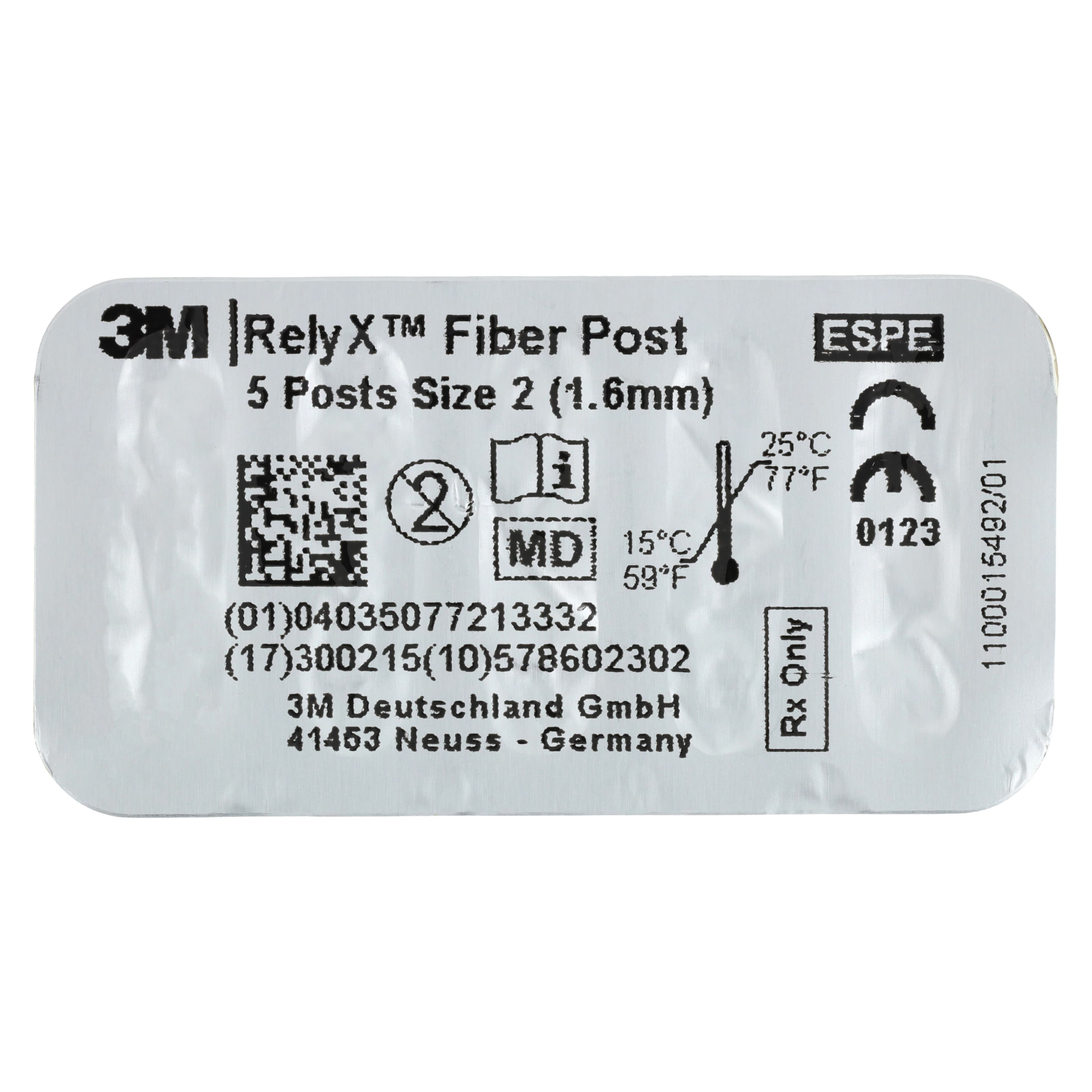 3M RelyX Fiber Post Refill, Size 2, 1.6 mm Diameter, Red, 10/Pk, 56862 thumbnail 4