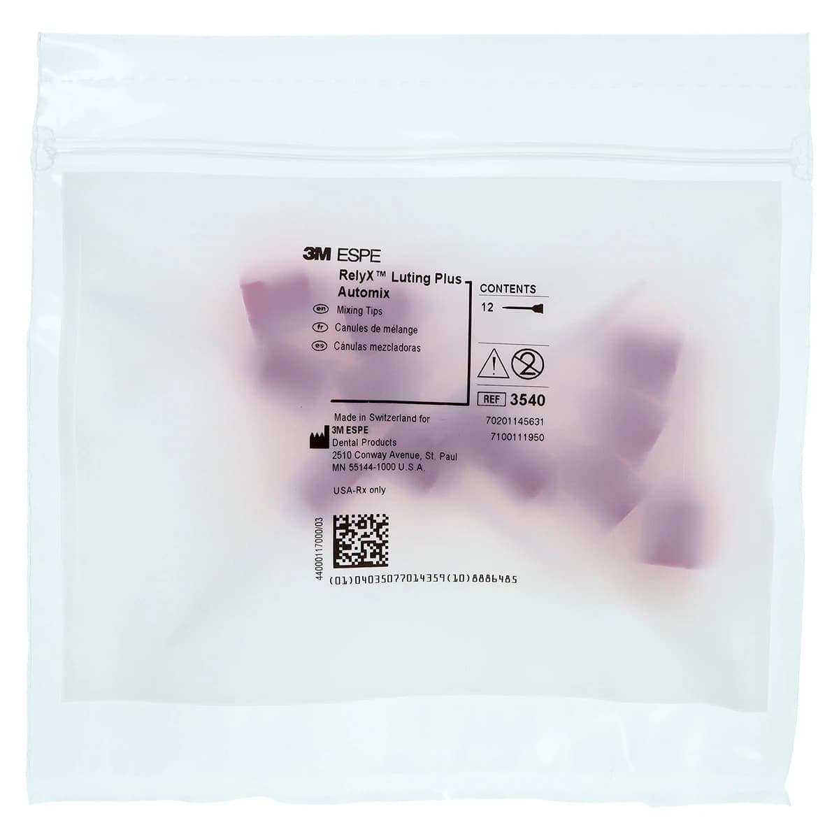 RelyX Luting Plus Automix Resin-Modified Glass Ionomer Cement Trial Kit, 8.5 g Syringe, 12 Mixing Tips, 1/Kit, 3535TK thumbnail 4