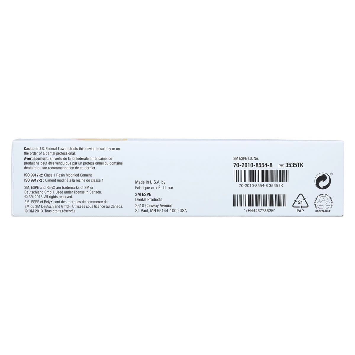 RelyX Luting Plus Automix Resin-Modified Glass Ionomer Cement Trial Kit, 8.5 g Syringe, 12 Mixing Tips, 1/Kit, 3535TK thumbnail 7