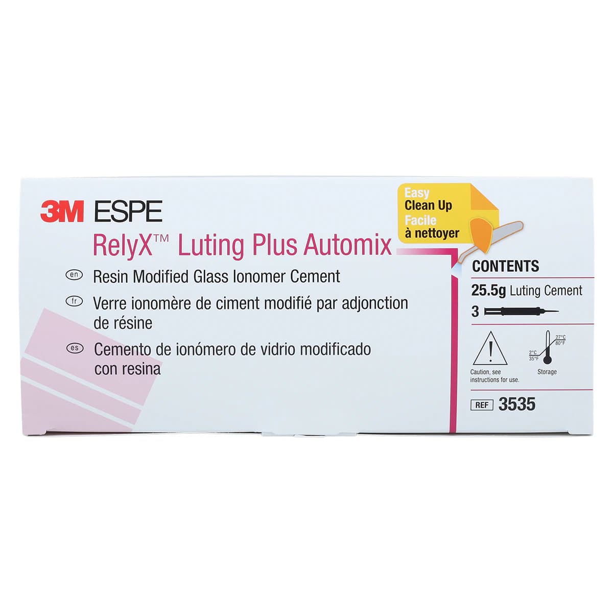 RelyX Luting Plus Automix Resin-Modified Glass Ionomer Cement Trial Kit, 8.5 g Syringe, 12 Mixing Tips, 1/Kit, 3535TK thumbnail 6