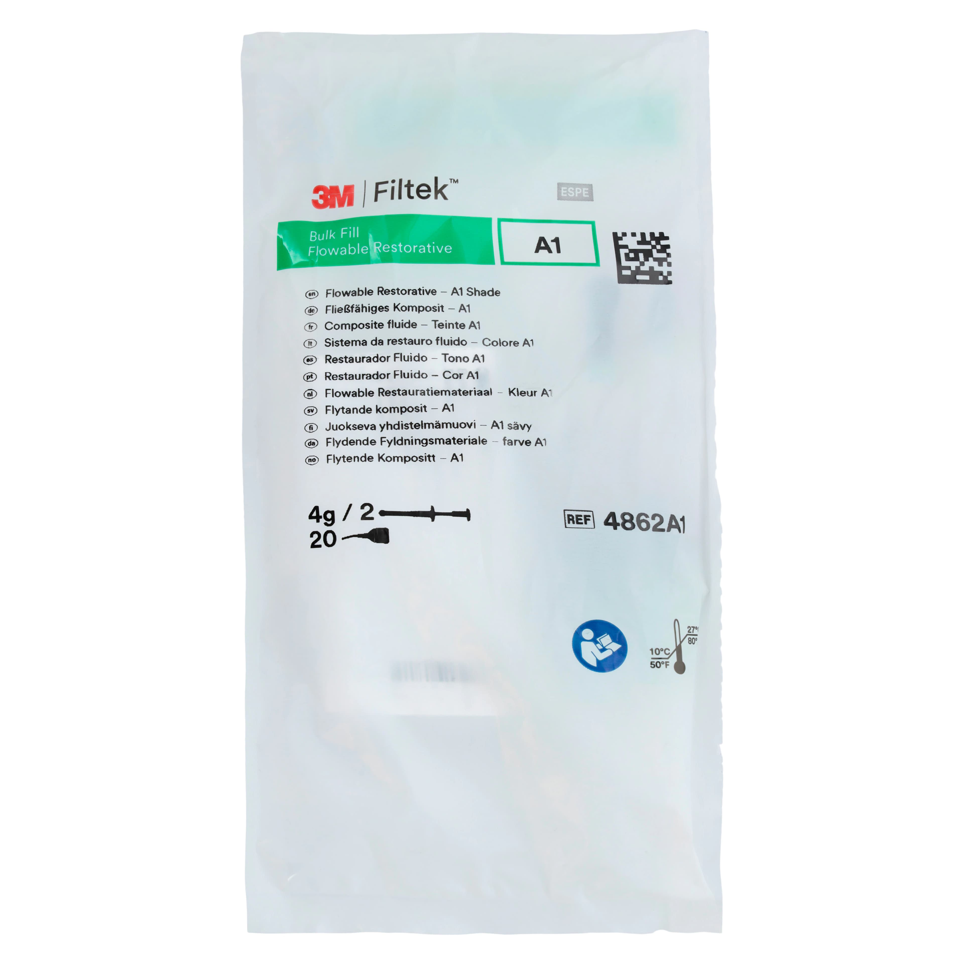 3M Filtek Bulk Fill Flowable Restorative Syringe Refill, Shade A1, 2 x 2g Syringes, 20 Tips, 4862A1 thumbnail 4