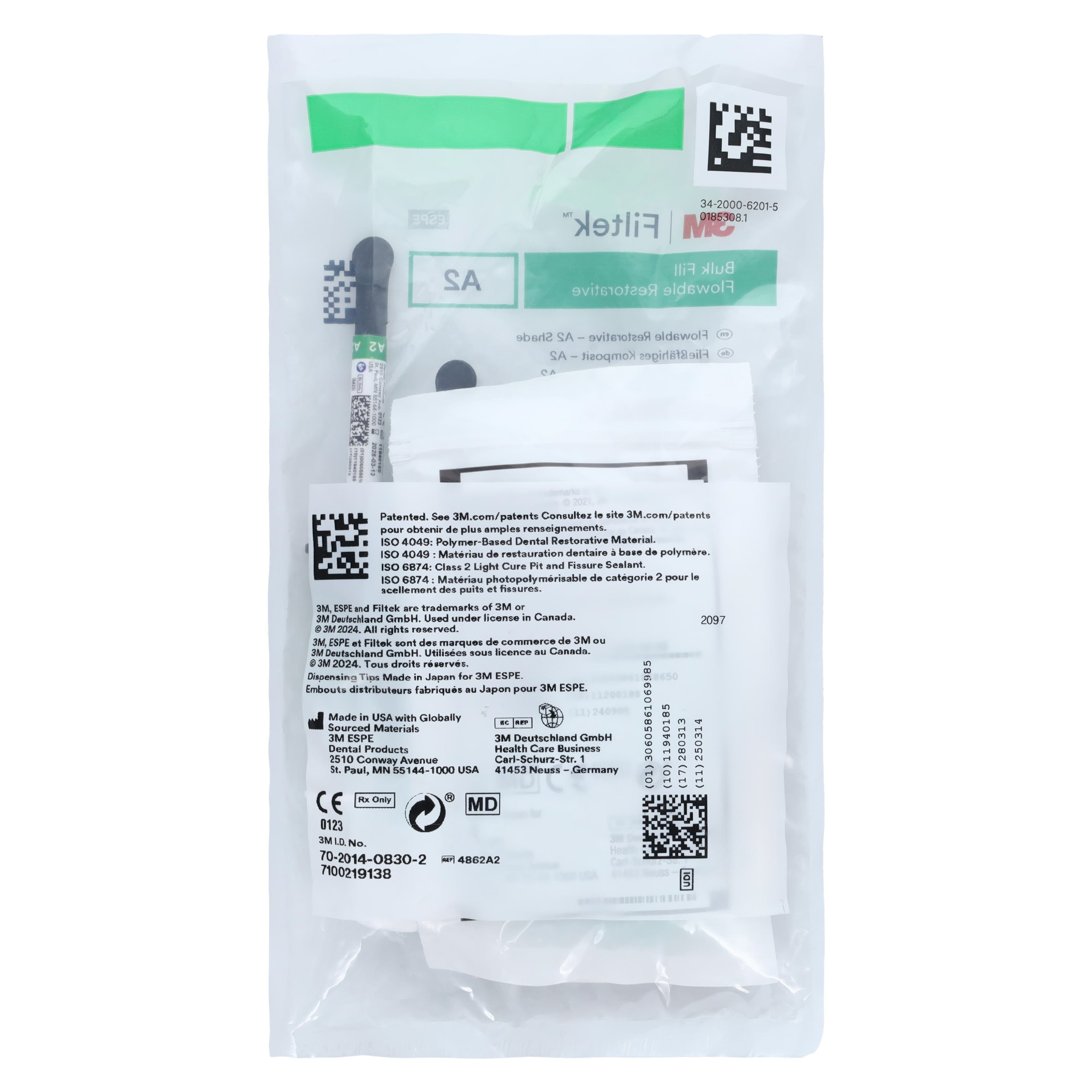 Filtek Bulk Fill Flowable Restorative Syringe Refill, Shade A2, 2 x 2g Syringes, 20 Tips, 4862A2 thumbnail 9