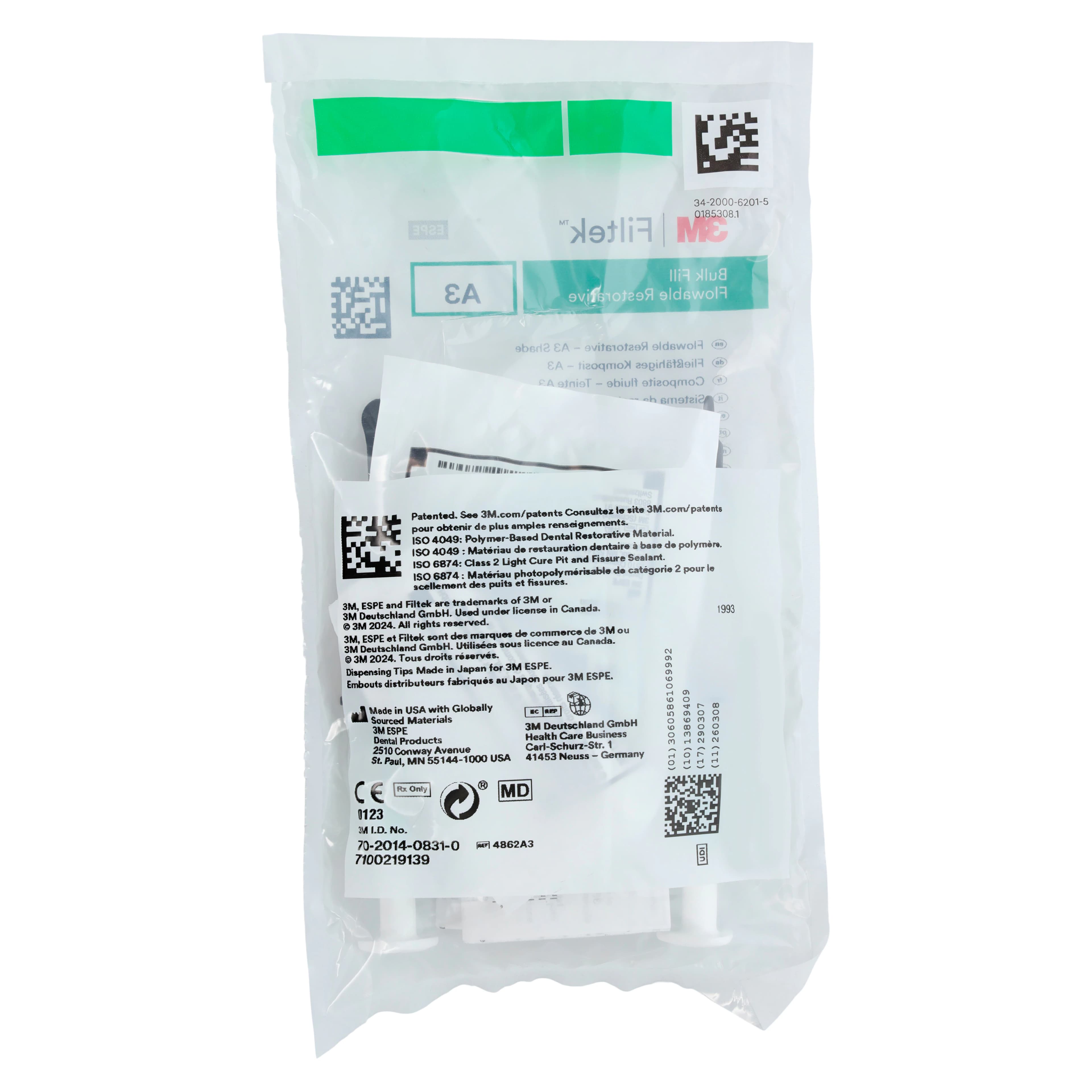 3M Filtek Bulk Fill Flowable Restorative Syringe Refill, Shade A3, 2 x 2g Syringes, 20 Tips, 4862A3 thumbnail 8