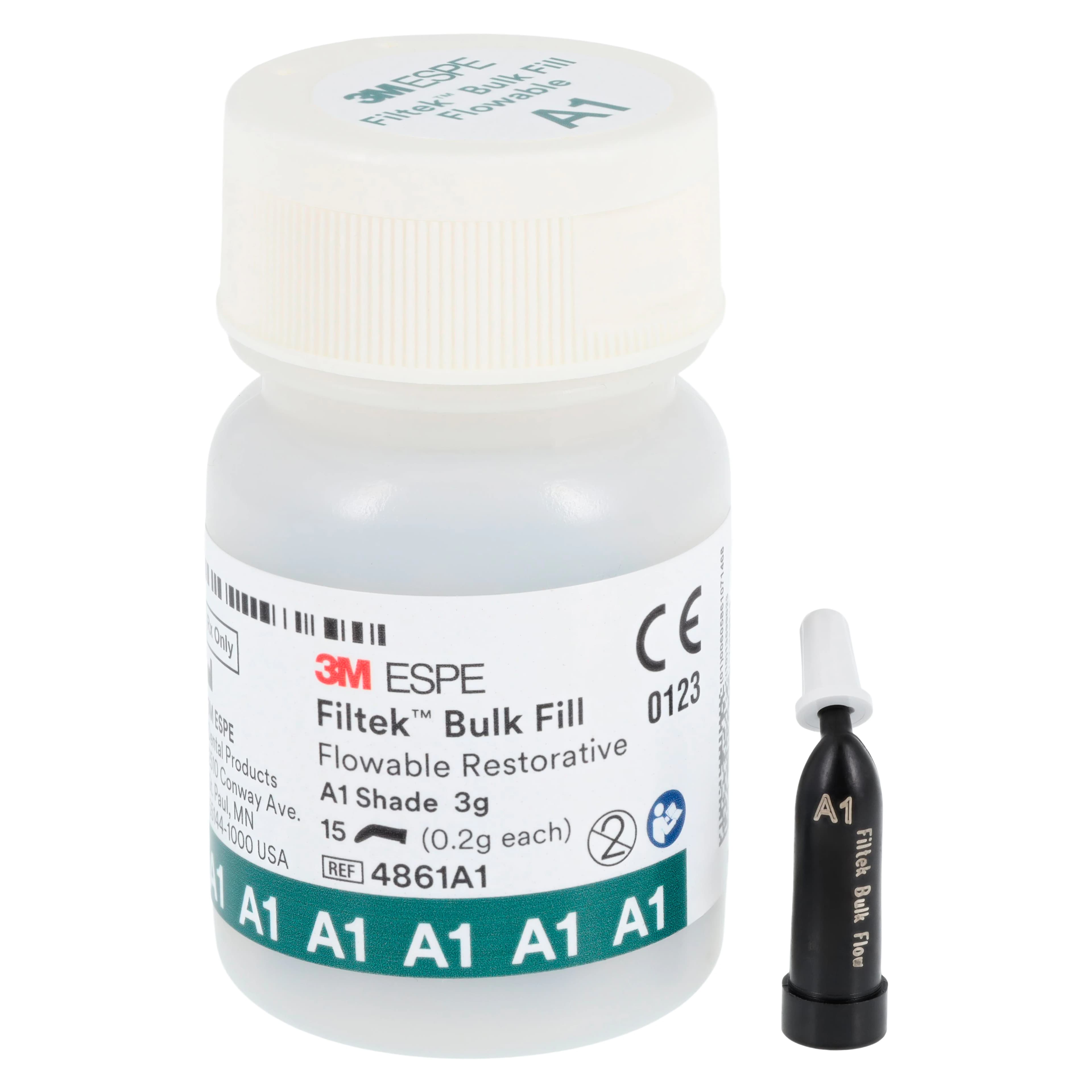 3M Filtek Bulk Fill Flowable Restorative Capsules, Shade A1, 0.2 g, 15/Pkg, 4861A1 thumbnail 2