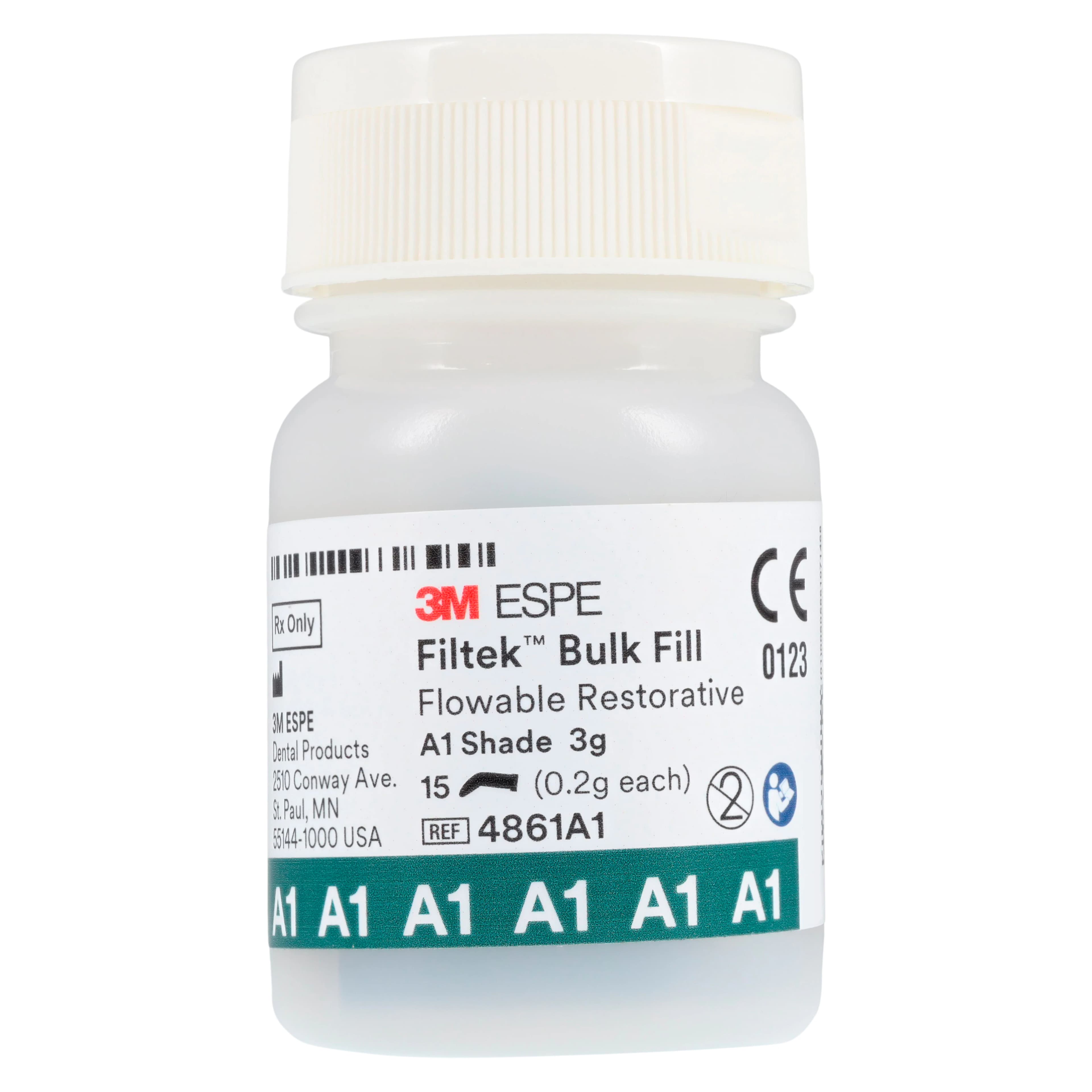 3M Filtek Bulk Fill Flowable Restorative Capsules, Shade A1, 0.2 g, 15/Pkg, 4861A1 thumbnail 6