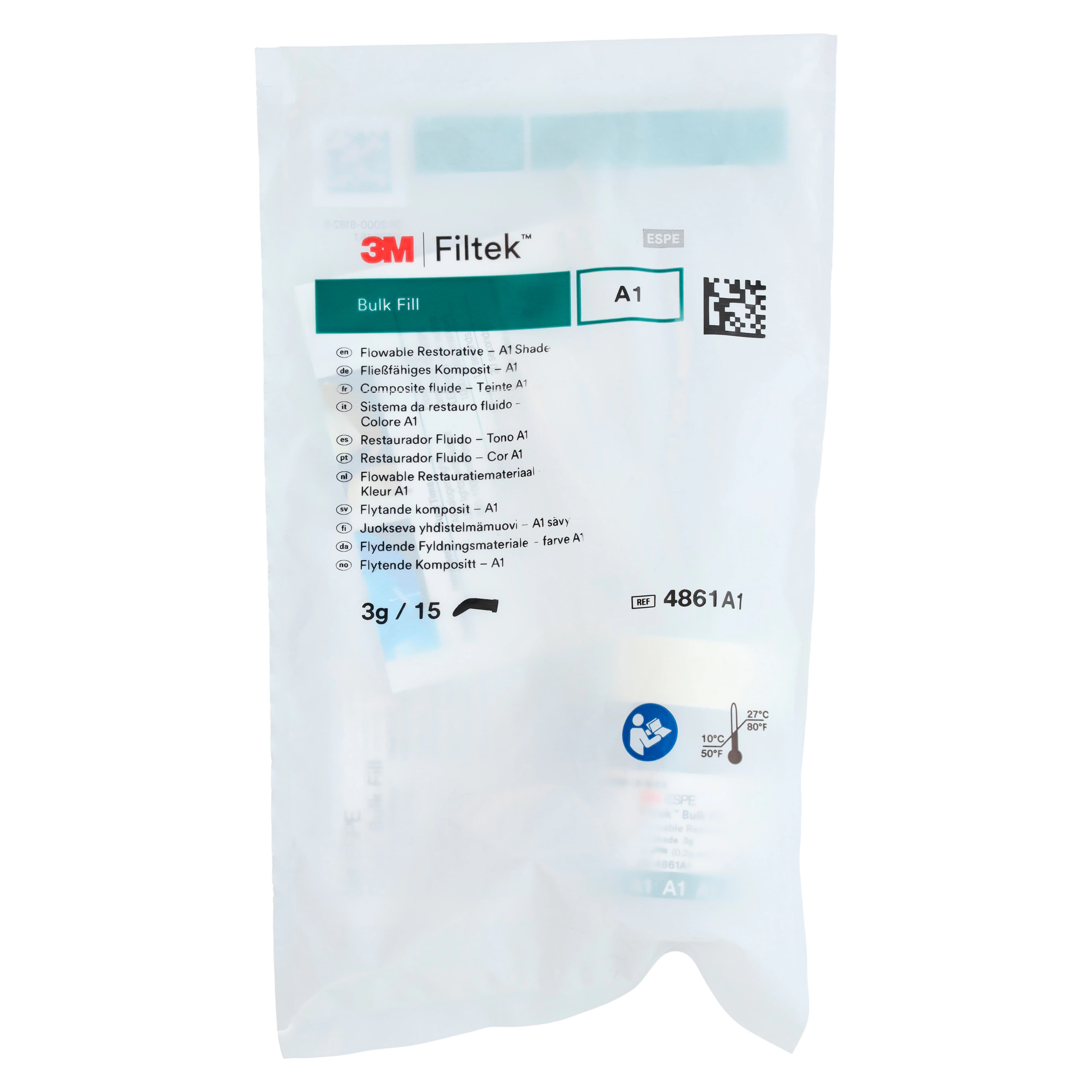 3M Filtek Bulk Fill Flowable Restorative Capsules, Shade A1, 0.2 g, 15/Pkg, 4861A1 thumbnail 4