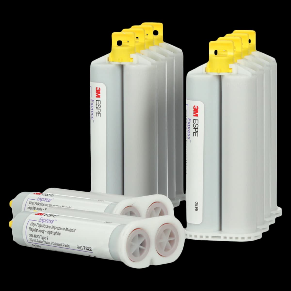 3M Express VPS Impression Material, Regular Body, Regular Set, Purple, 50 ml Cartridges, Bulk Pack of 10, 7322T - Express VPS Impression Material Regular Body Regular Set Bulk Pack 10Pk - Image 1