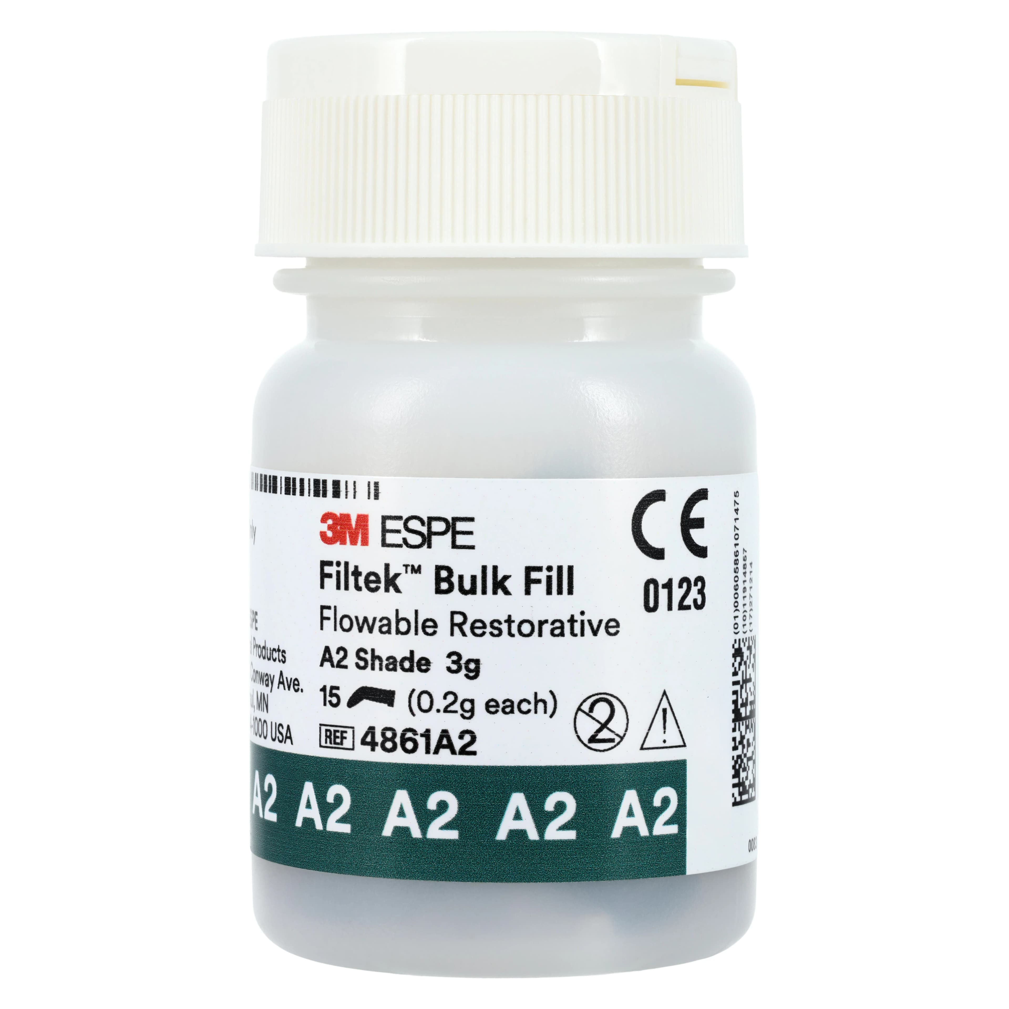 3M Filtek Bulk Fill Flowable Restorative Capsules, Shade A2, 0.2 g, 15/Pkg, 4861A2 thumbnail 3
