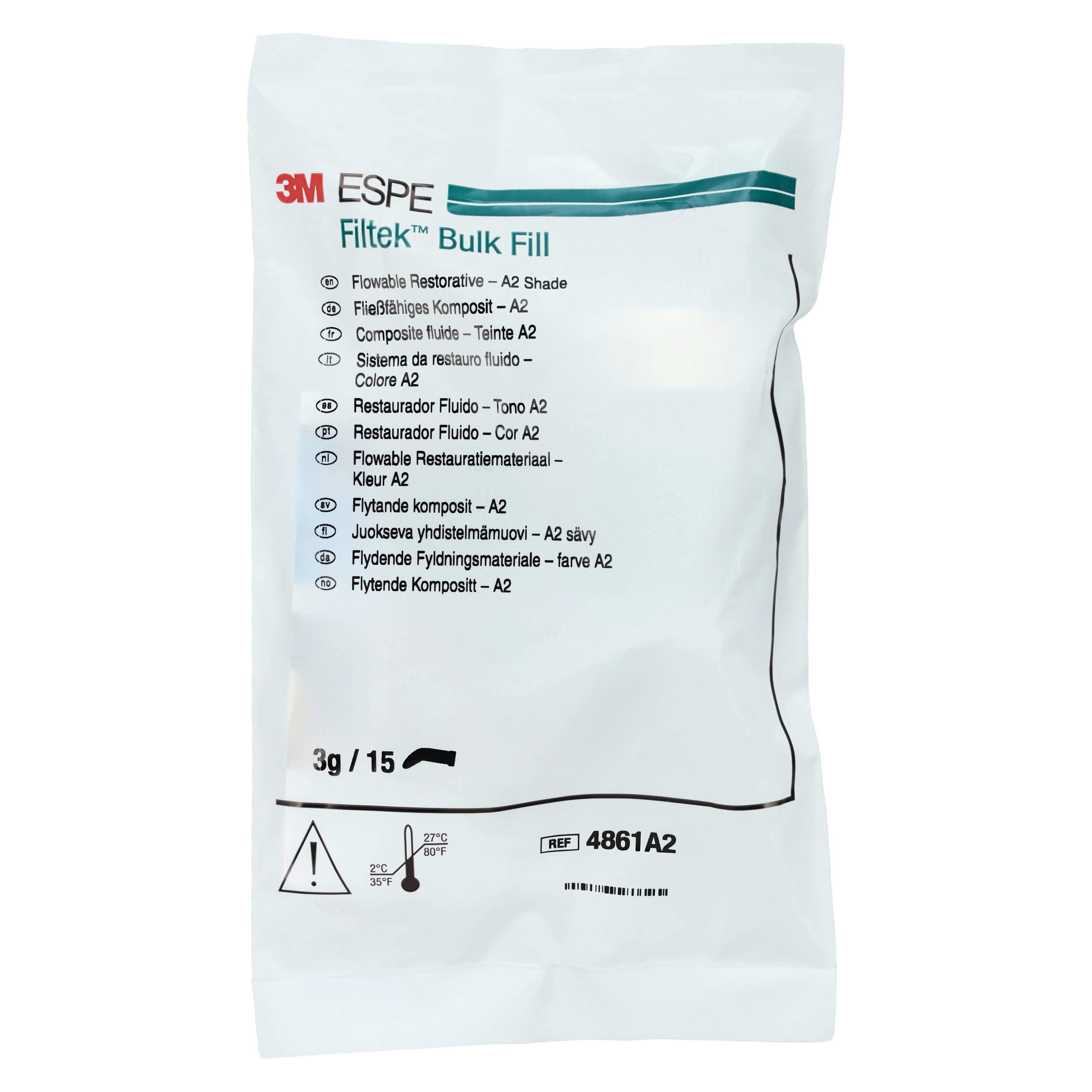 3M Filtek Bulk Fill Flowable Restorative Capsules, Shade A2, 0.2 g, 15/Pkg, 4861A2 thumbnail 5