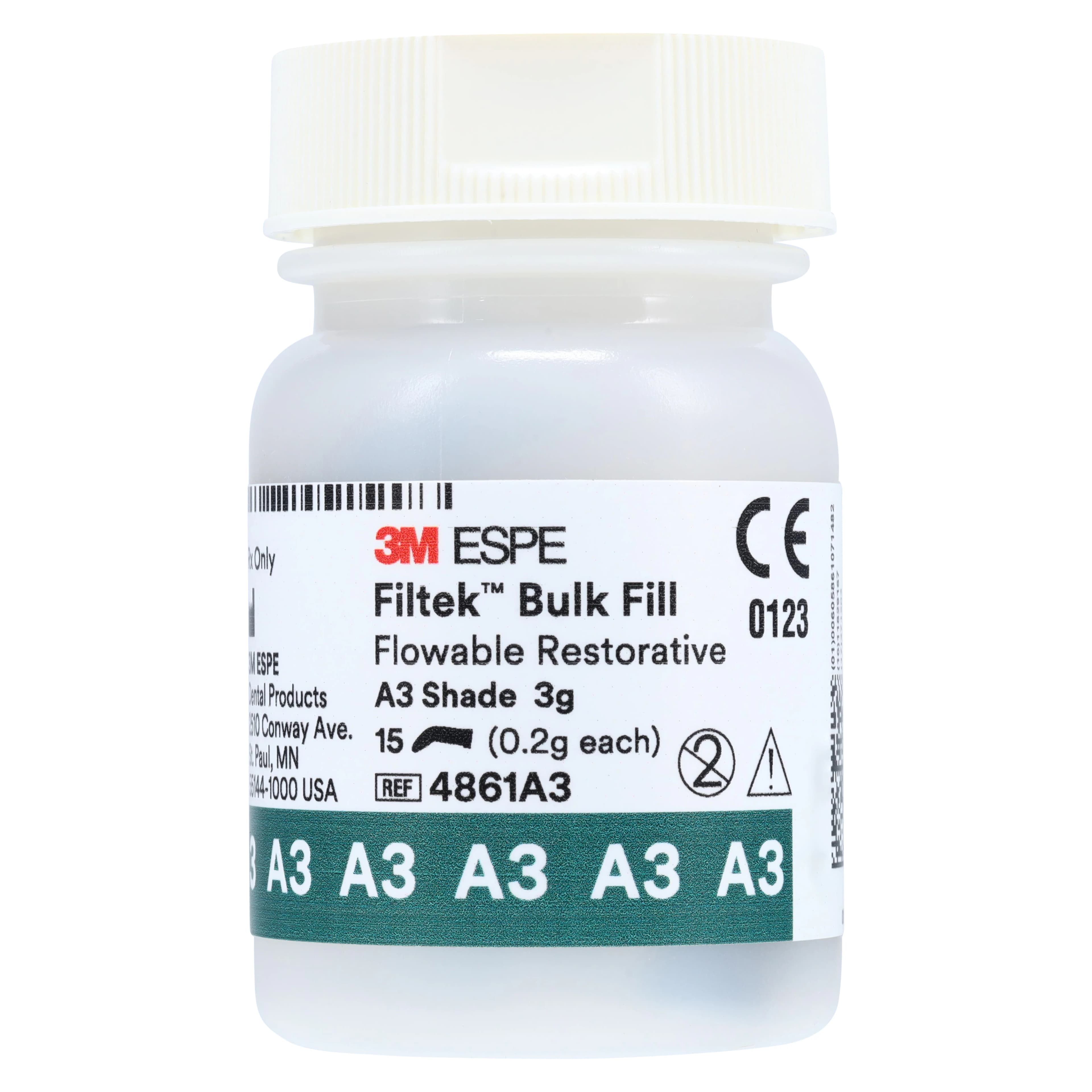 3M Filtek Bulk Fill Flowable Restorative Capsules, Shade A3, 0.2 g, 15/Pkg, 4861A3 thumbnail 3