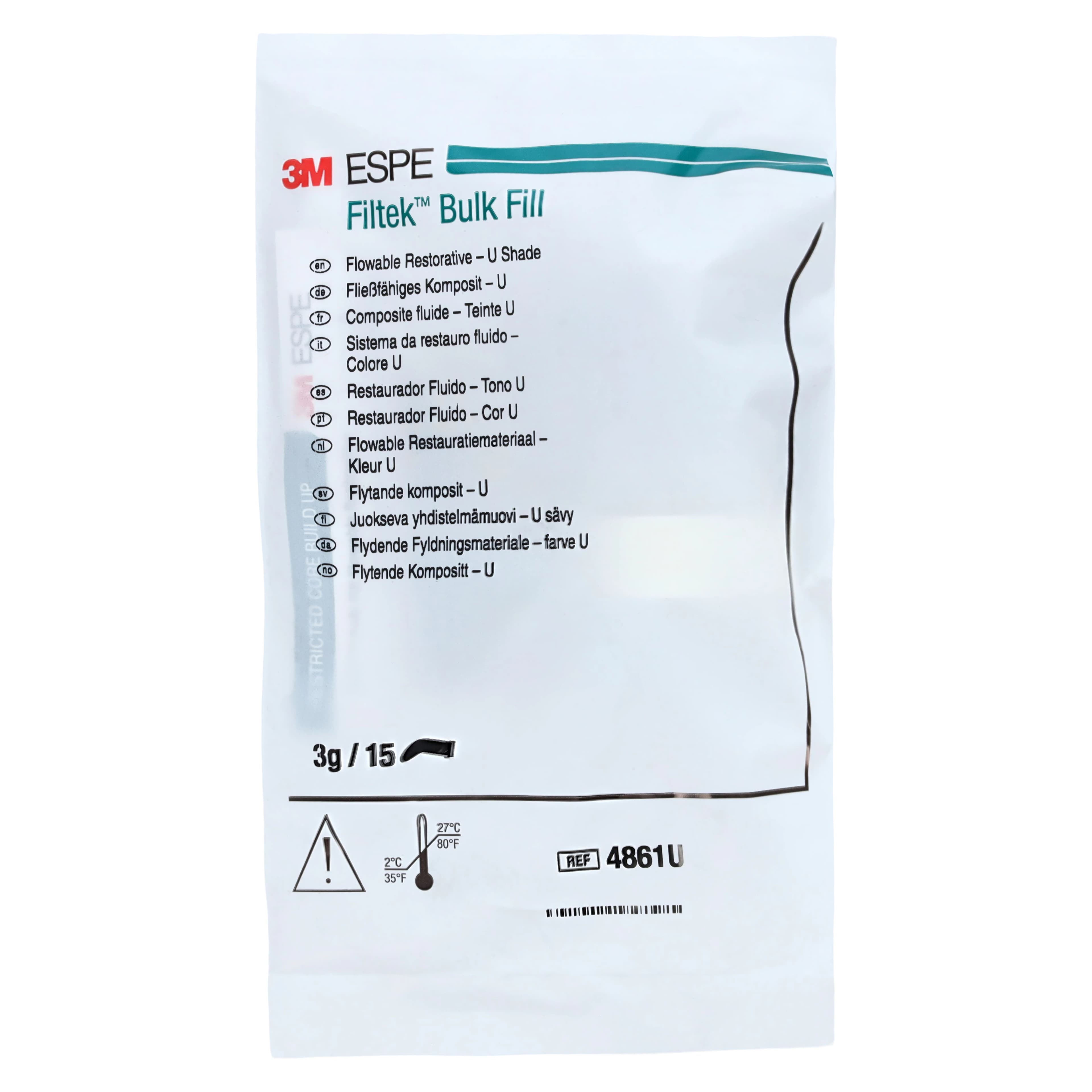 3M Filtek Bulk Fill Flowable Restorative Capsules, Universal Shade, 0.2 g, 15/Pkg, 4861U thumbnail 5