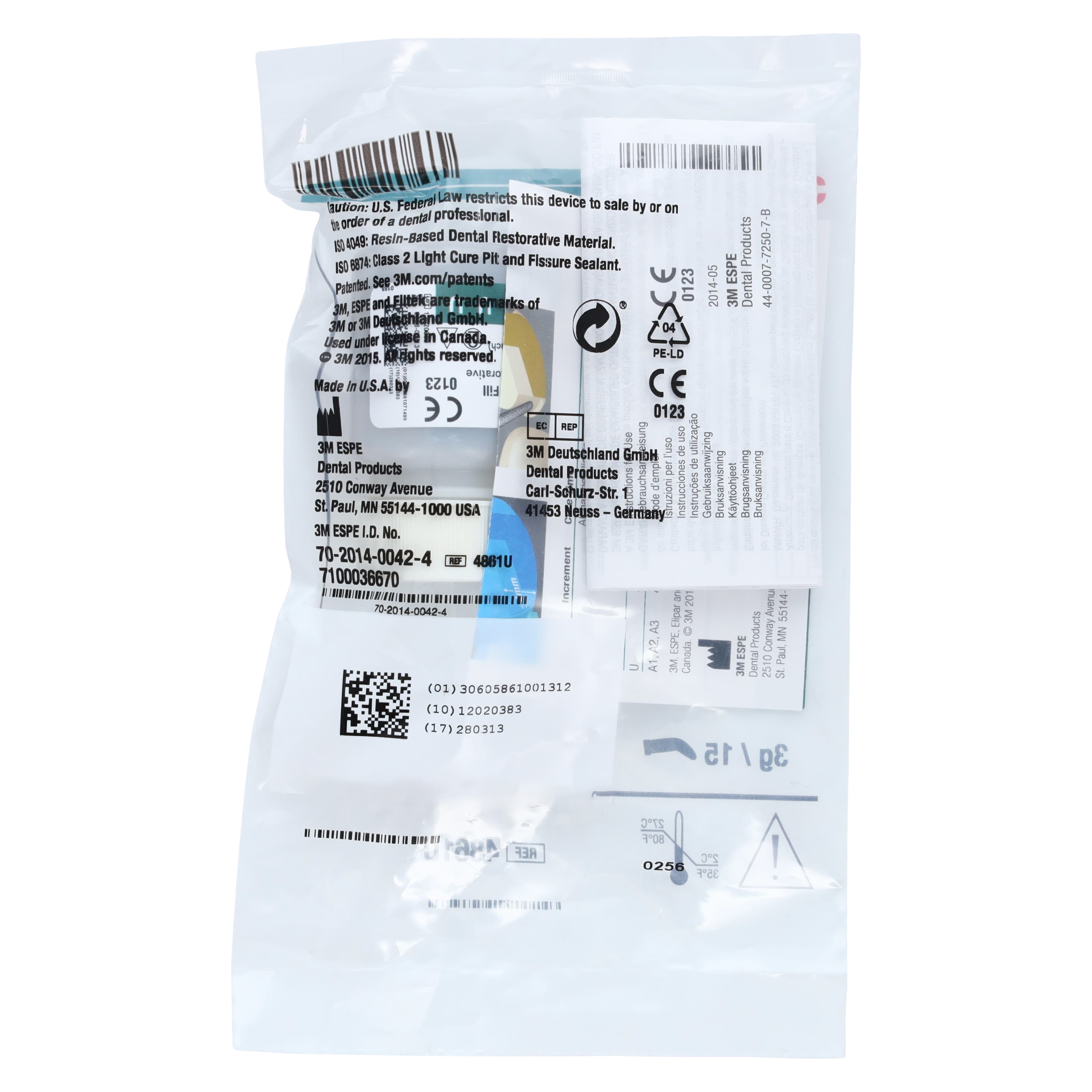3M Filtek Bulk Fill Flowable Restorative Capsules, Universal Shade, 0.2 g, 15/Pkg, 4861U thumbnail 6