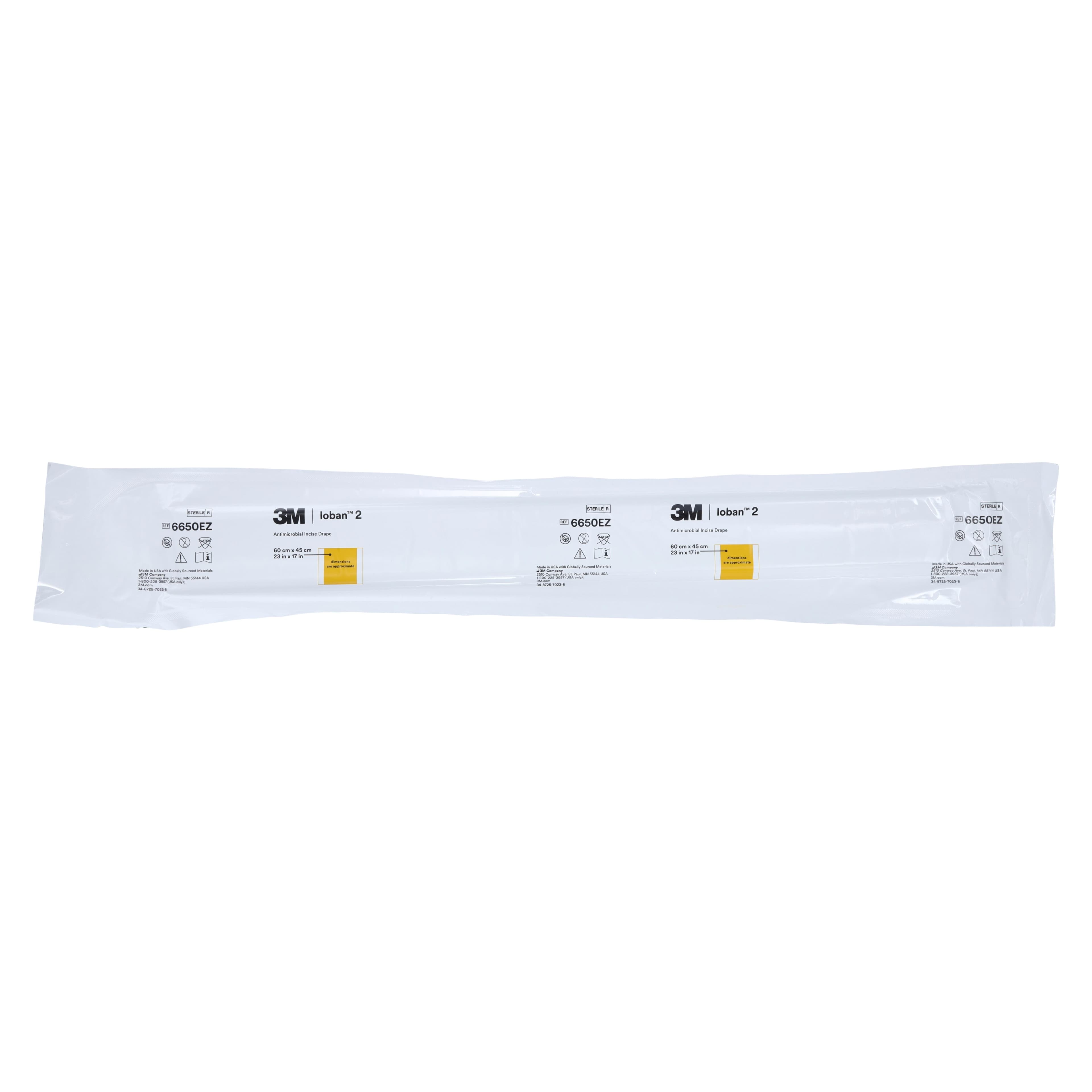 3M IOBAN 2 Antimicrobial Incise Drape, 23" x 17", Non-Fenestrated, 10/Bx, 6650EZ thumbnail 2