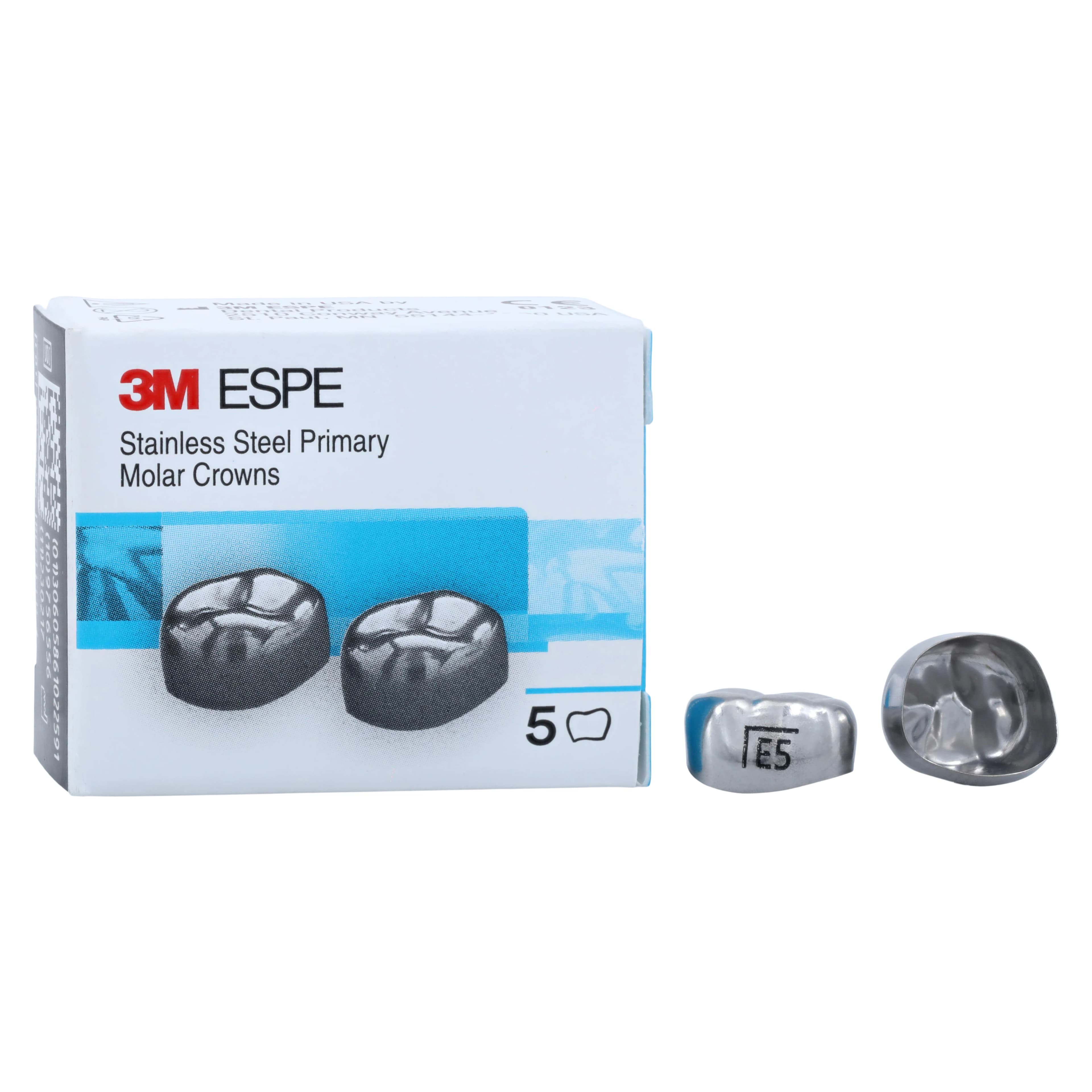 3M Preformed Temporary Crowns, Size ELL5, 2nd Primary Lower Left Molar, Pediatric, 5/Box thumbnail 2