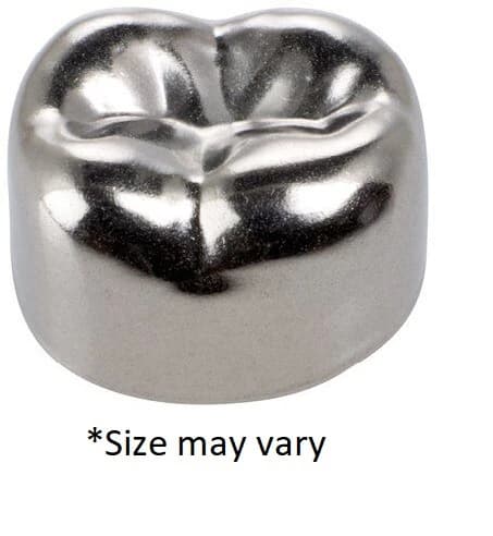 3M Unitek Stainless Steel Permanent Molar Crown, Lower Left First Molar, Size 1 (1LL), 5/Box, 900331 thumbnail 2