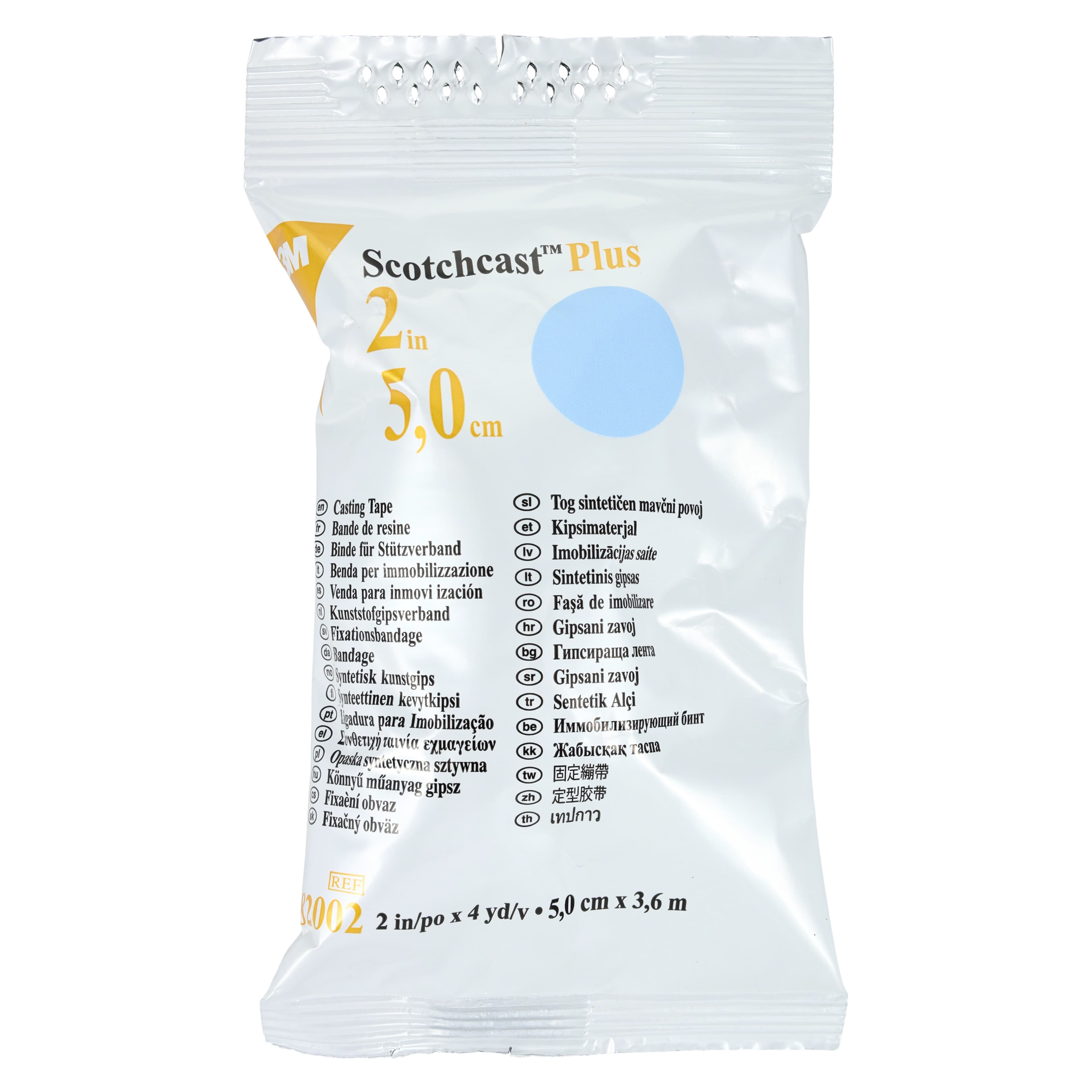 3M Scotchcast Plus Casting Tape, 2" x 4 yds, Light Blue, 10/Case, 82002L thumbnail 4
