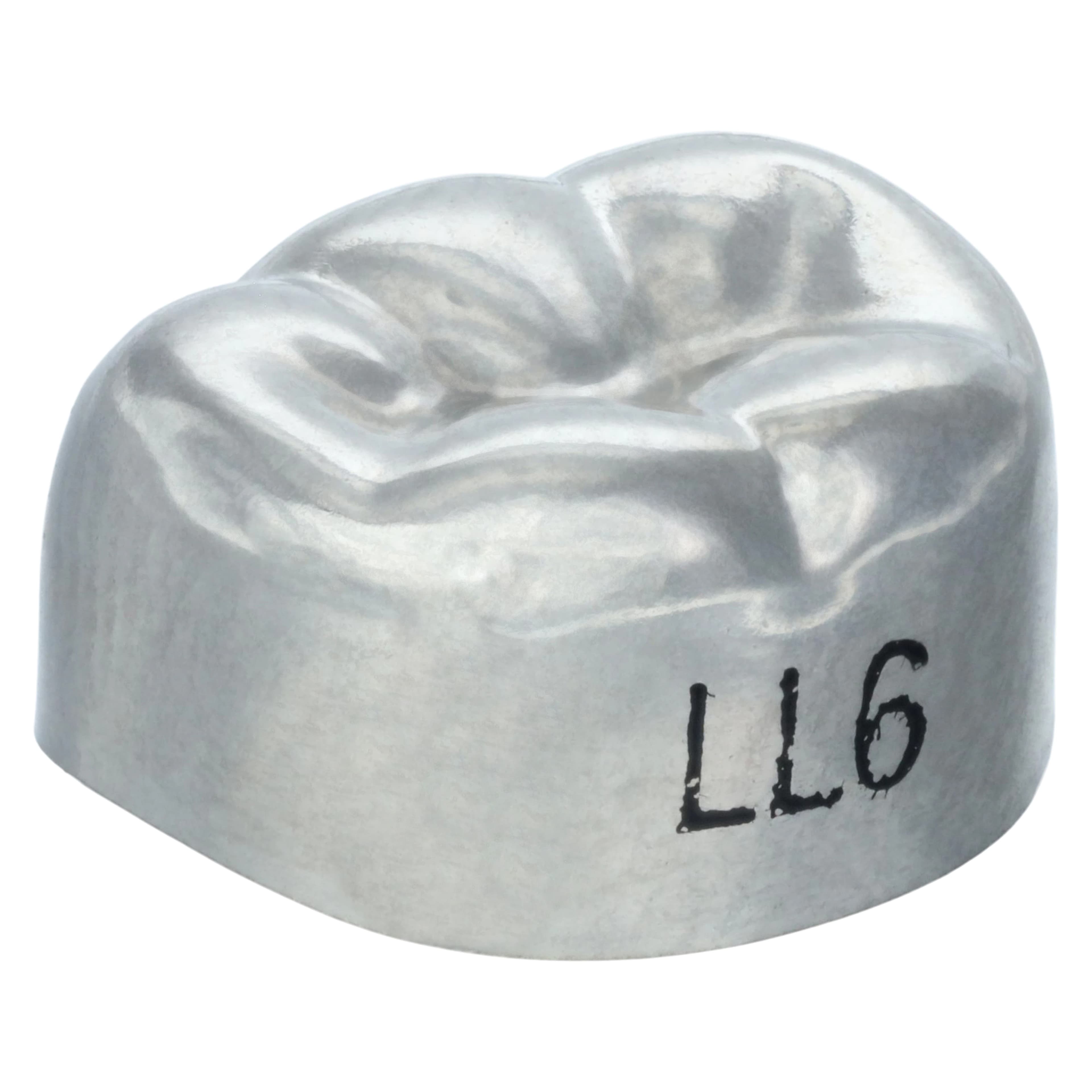 3M Unitek Stainless Steel Primary Molar Crowns, Lower Left Second Primary Molar, Size 6 (LL6), 5/Box, 900236 thumbnail 3