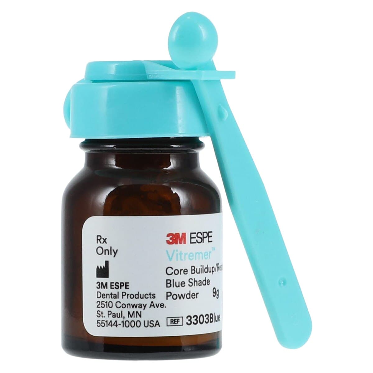 3M Vitremer Core Buildup/Restorative Powder Refill & Spoon, Blue Shade, 9 g, 3303BLUE thumbnail 4