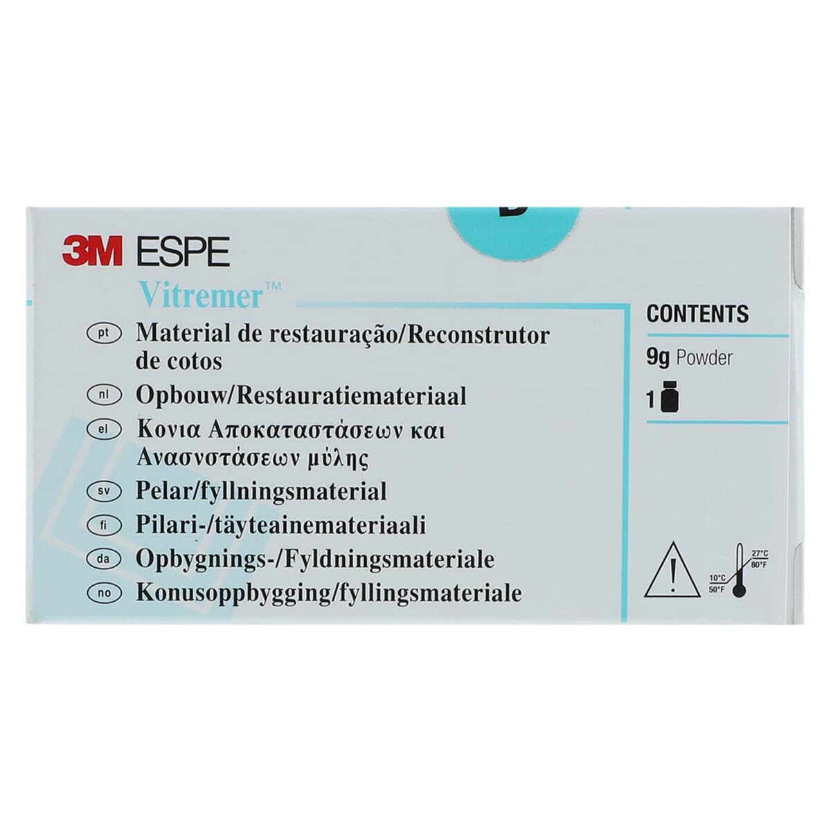 3M Vitremer Core Buildup/Restorative Powder Refill & Spoon, Blue Shade, 9 g, 3303BLUE thumbnail 8
