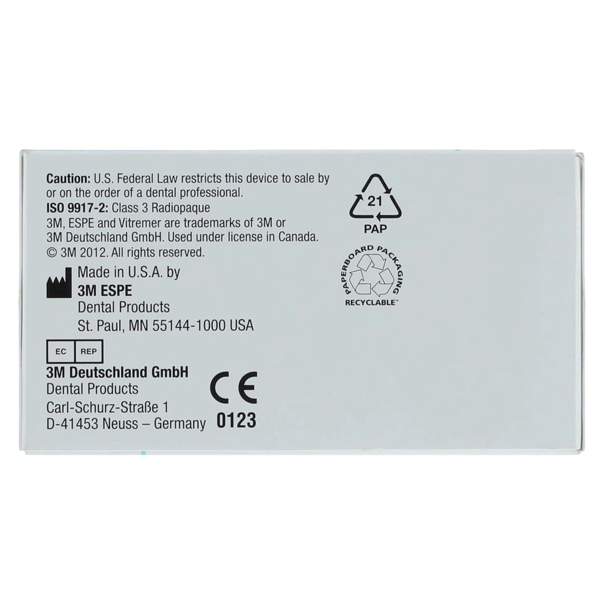 3M Vitremer Core Buildup/Restorative Powder Refill & Spoon, Blue Shade, 9 g, 3303BLUE thumbnail 9