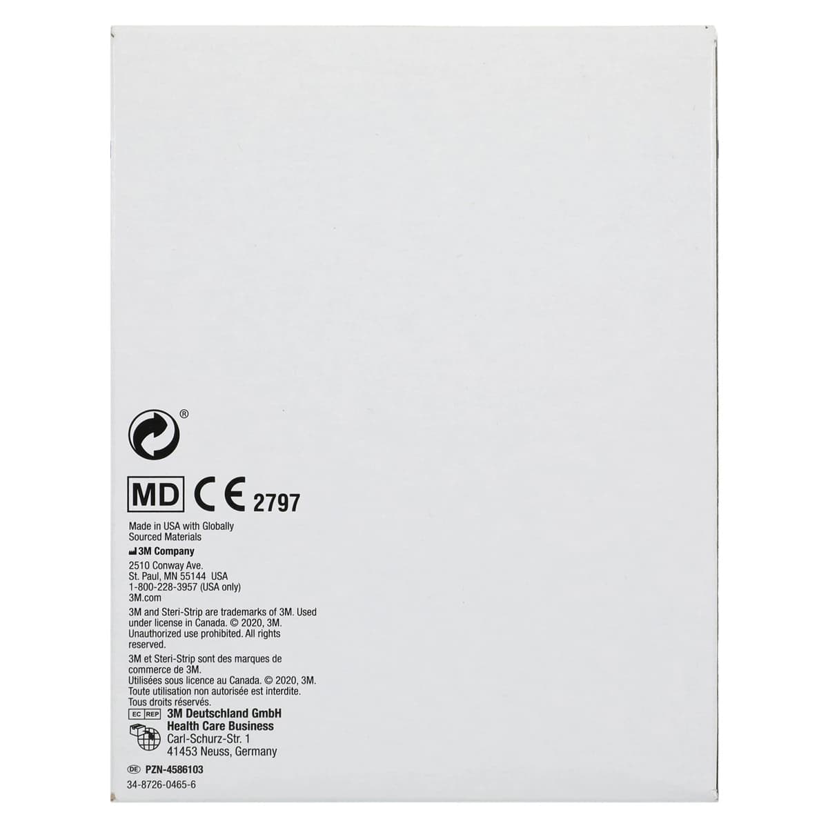 3M Steri-Strip Reinforced Adhesive Skin Closures, 1/2" x 4" (12mm x 100mm), 6 Strips per Envelope, 50 per Box, R1547 thumbnail 6