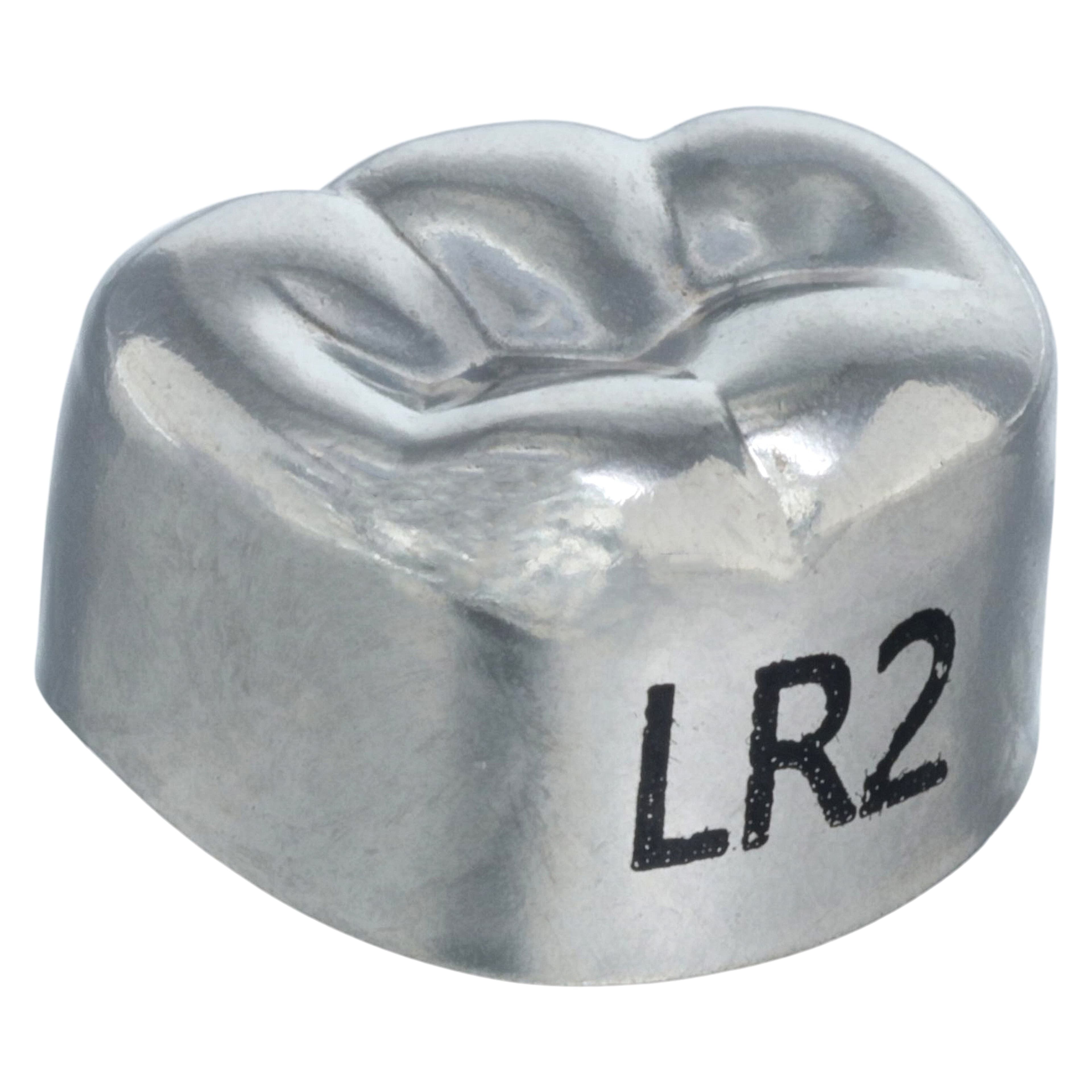 3M Unitek Stainless Steel Primary Molar Crowns, Lower Right Second Primary Molar, Size 2 (LR2), 5/Box, 900242 thumbnail 3